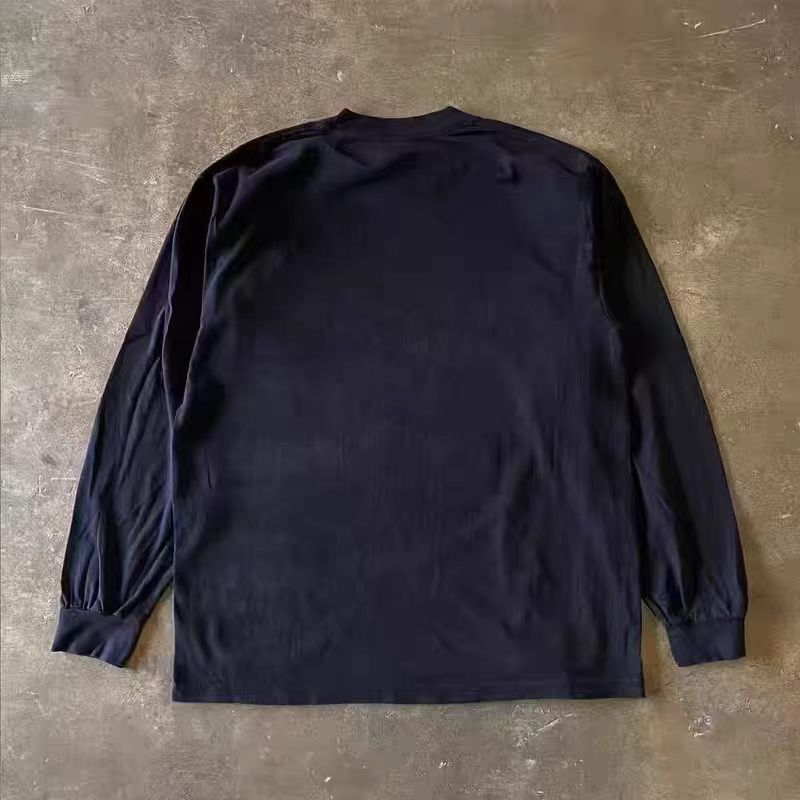 Vintage Black Vintage Face Print Long-Sleeve Cotton T-Shirt Size US M / EU 48-50 / 2 - 2 Thumbnail
