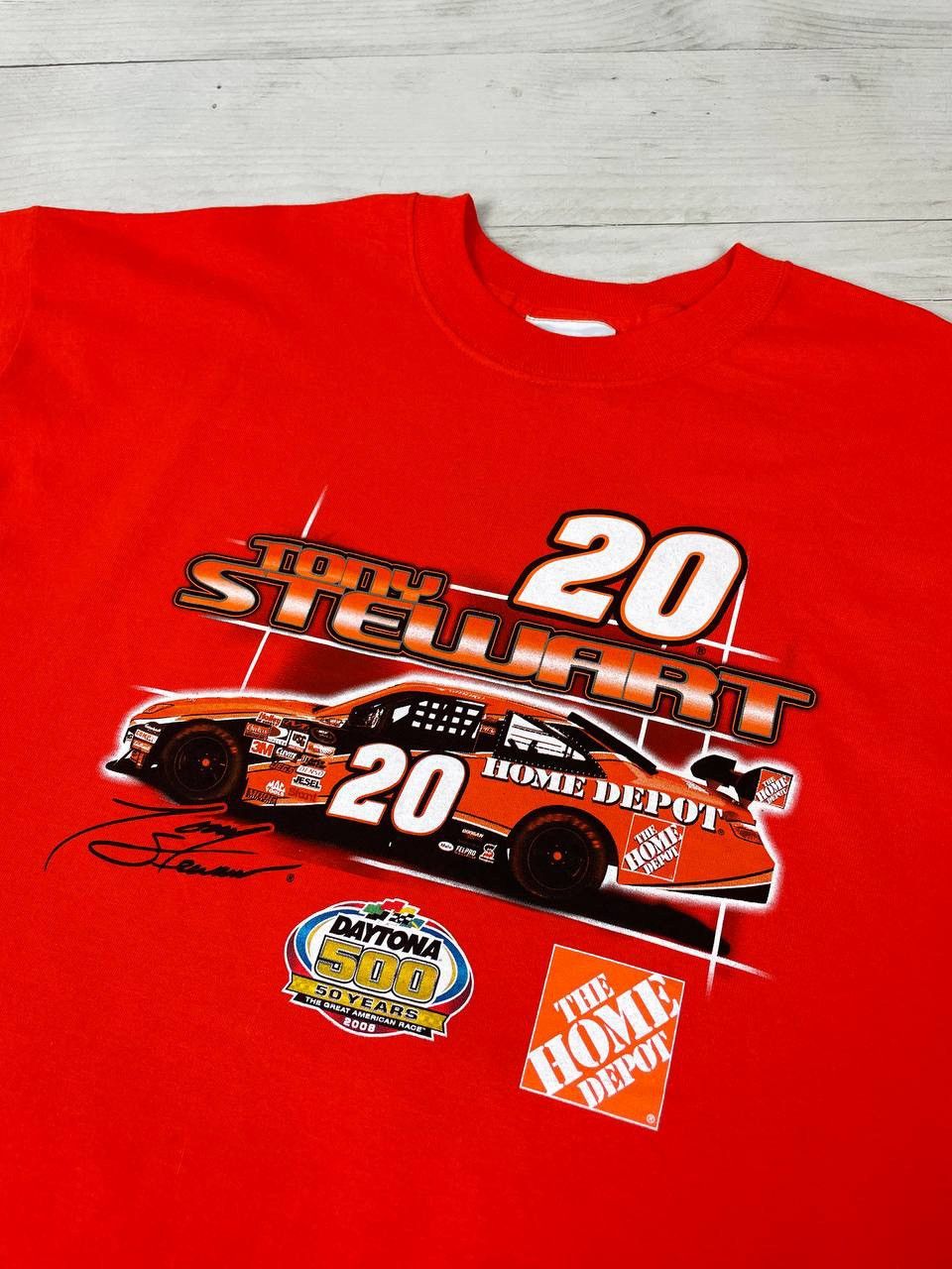 NASCAR Vintage Nascar Tony Stewart #20 Racing Daytona 500 T-Shirt Size US XL / EU 56 / 4 - 2 Thumbnail