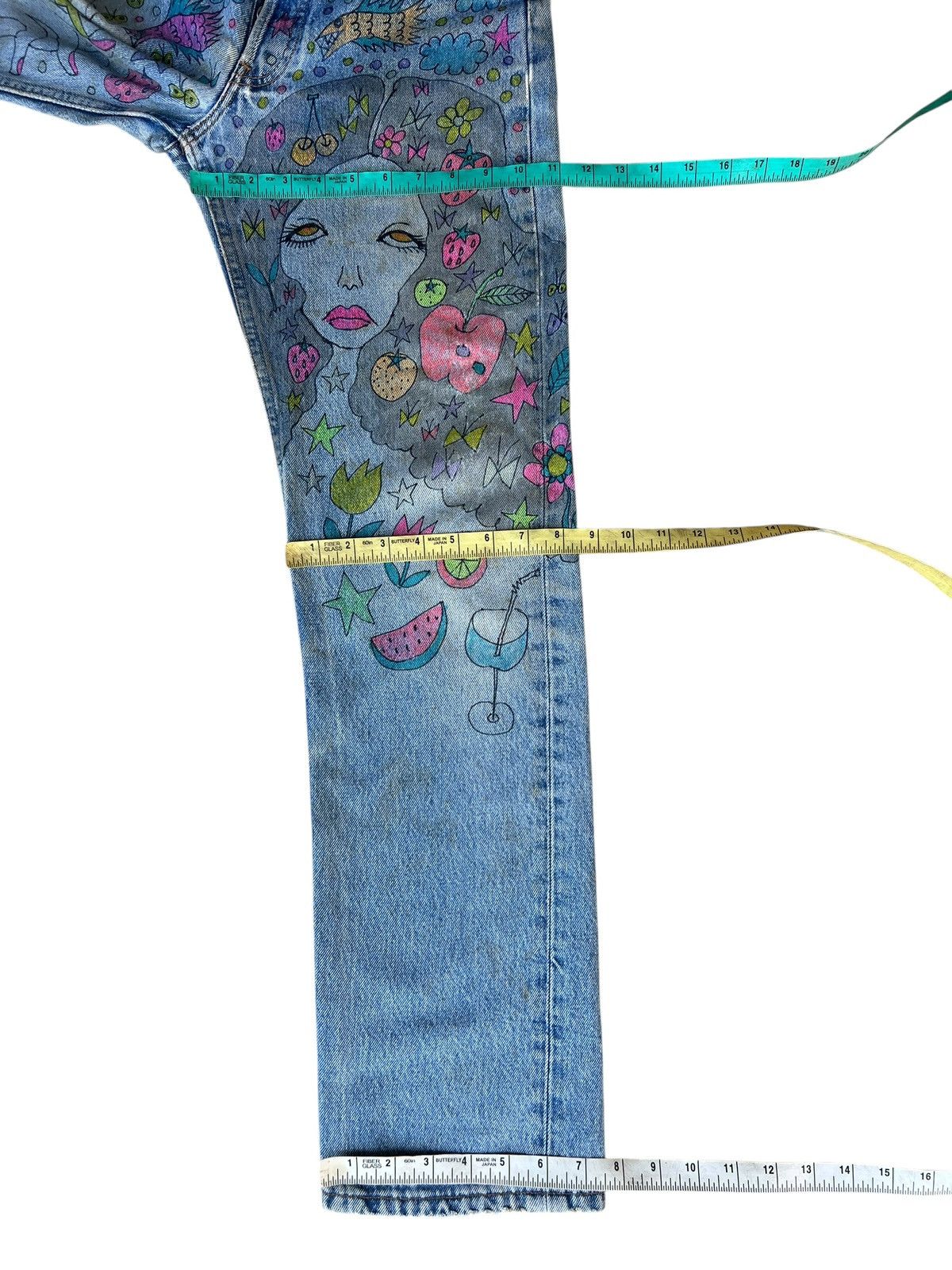 Levi's Vintage 1996 Levi’s 501 X Aditi Art Dirty Denim Jeans Size US 29 - 5 Thumbnail