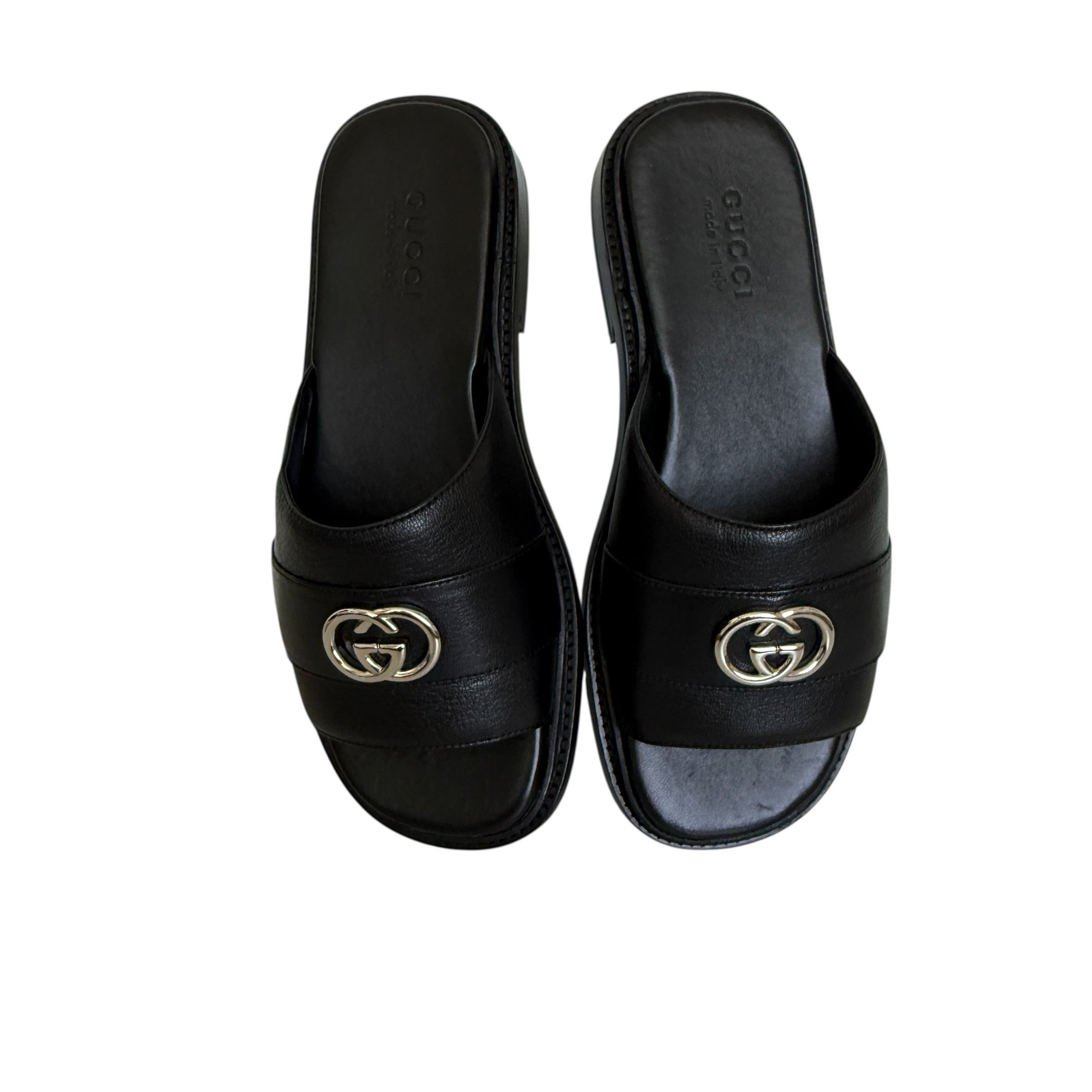 Gucci GUCCI 777849 MEN'S LEATHER INTERLOCKING G SANDALS, 7.5 (US8) Size US 8 / EU 41 - 11 Thumbnail