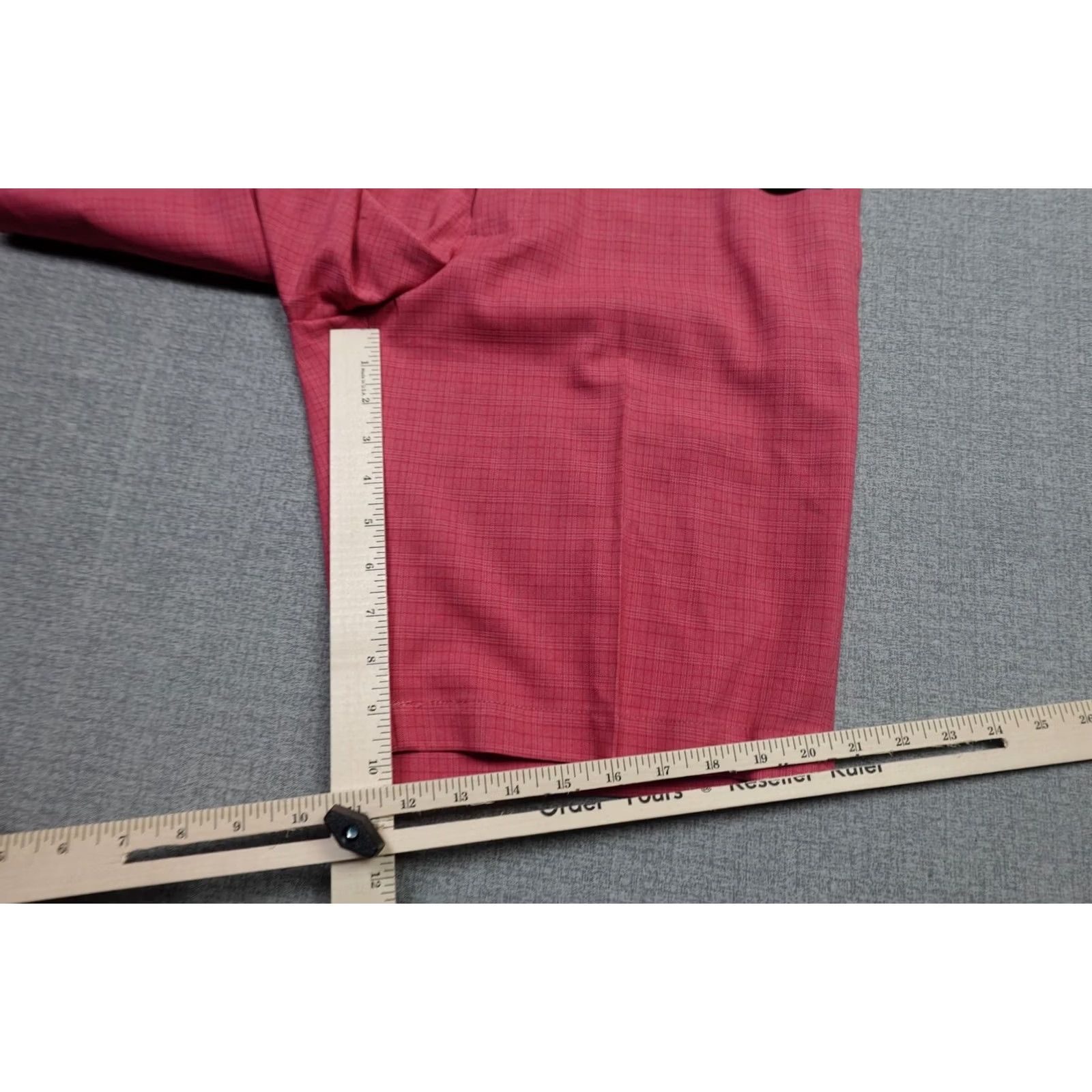 Vintage Walter Hagen Perfect 11 Shorts Mens 35 Pink Plaid Chino Golf 10 Inseam Stretch Size US 35 - 7 Thumbnail