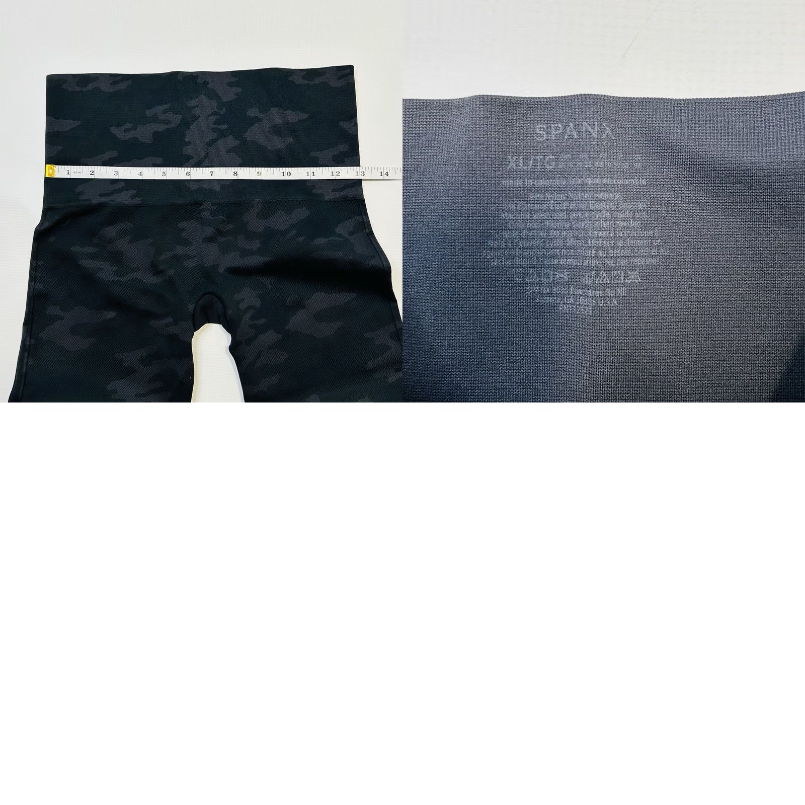 Spanx Spanx Look At Me Now Seamless Camo Leggings Black/Green XL Womens Leggings Camouflage Seamless Nylon Spandex 26in Inseam High Rise Size 40" / US 18 - 8 Thumbnail