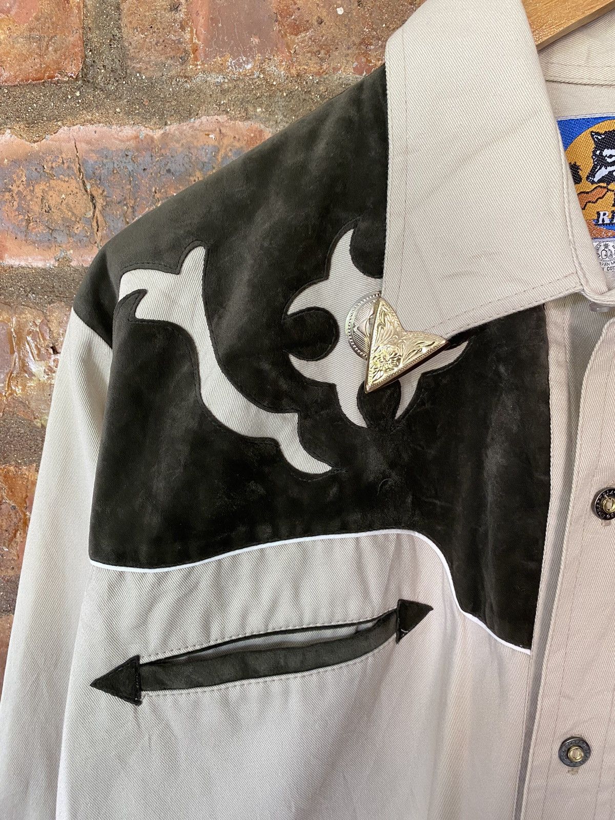 Cowboy Equipment 1990s Lobo Rider Cowboy western metal collar shirt Size US L / EU 52-54 / 3 - 5 Thumbnail