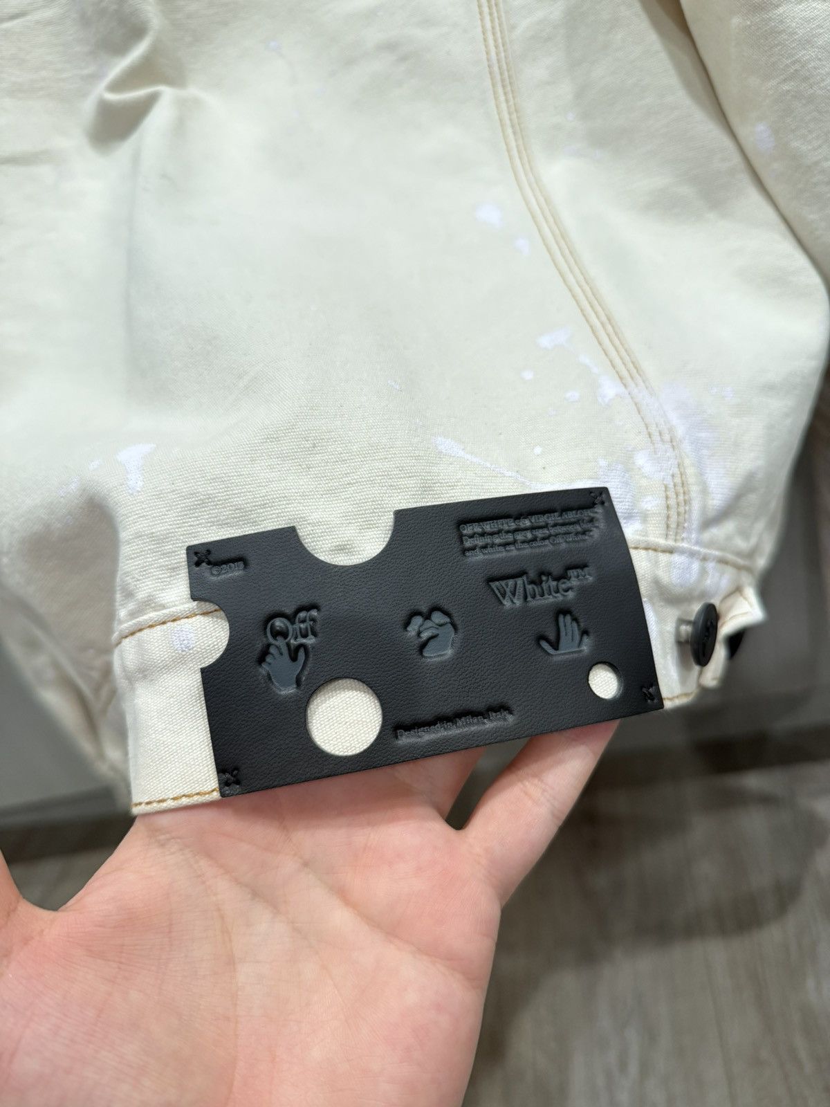 Off-White Off White Beige Painter Denim Jacket Size US XL / EU 56 / 4 - 6 Thumbnail
