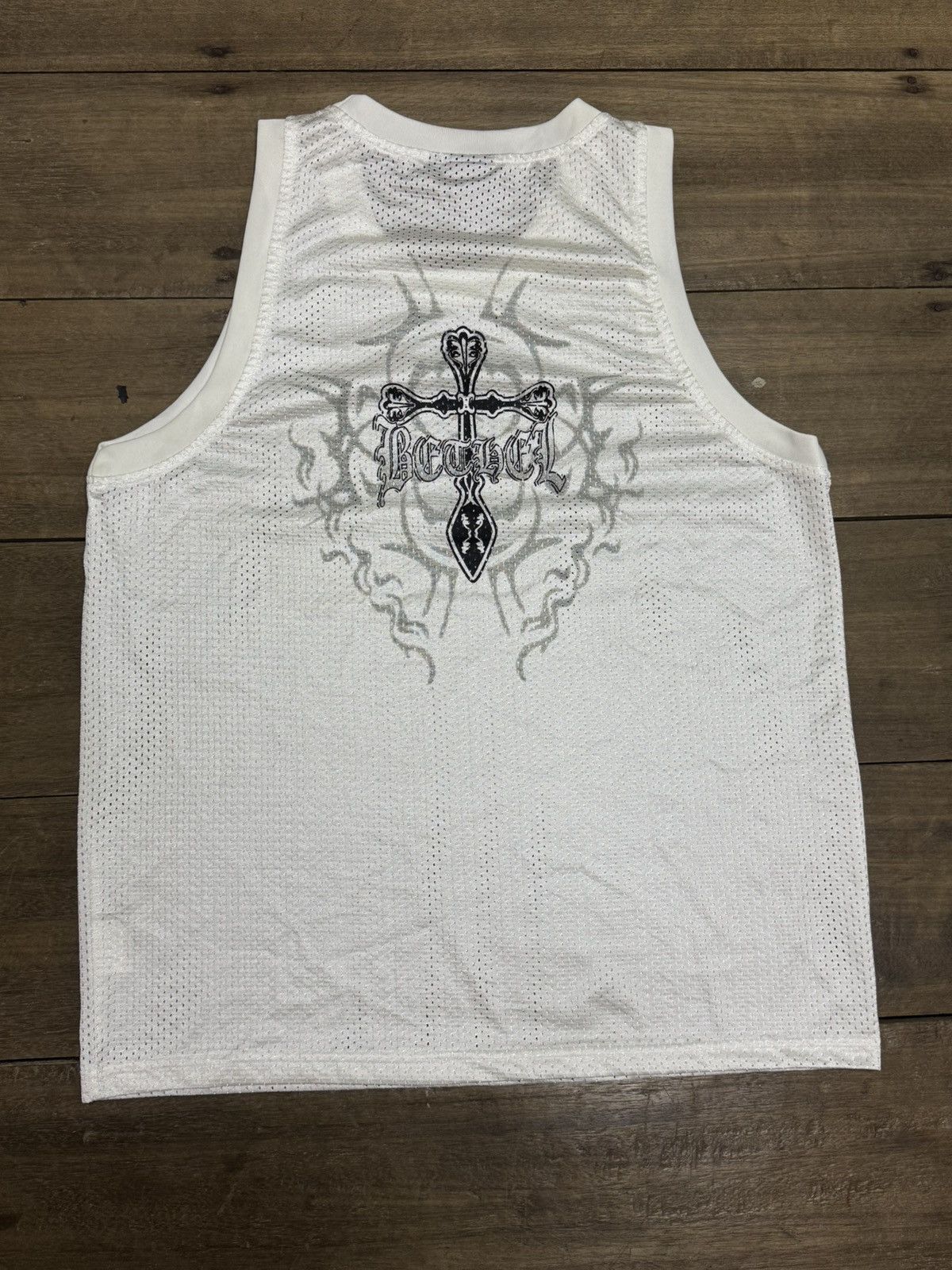 Vintage CROSS SLEEVELESS BIG PRINT Size US L / EU 52-54 / 3 - 1 Thumbnail