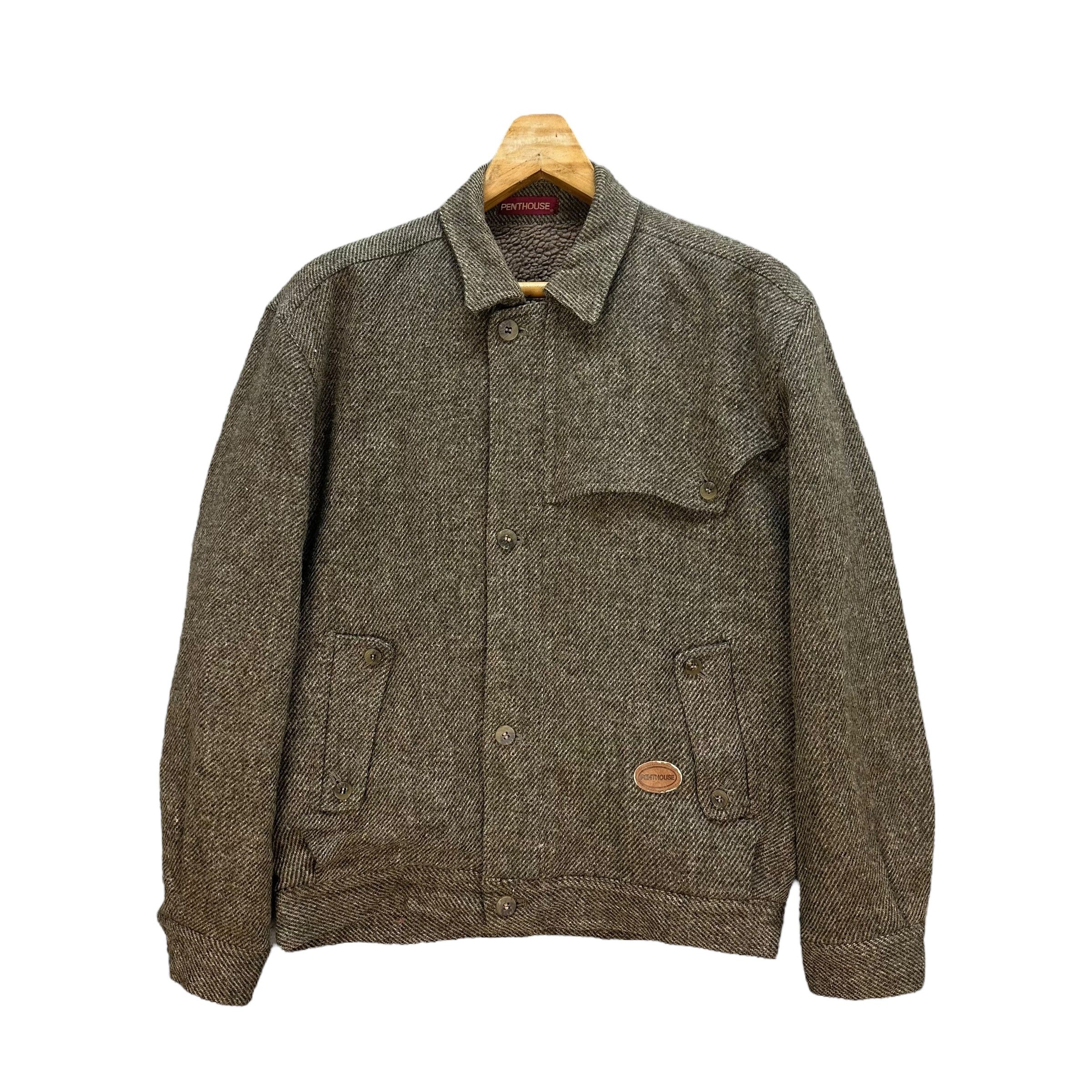 Vintage PENTHOUSE WOOL SHERPA COLLAR JACKET #A14-0356 Size US M / EU 48-50 / 2 - 1 Thumbnail