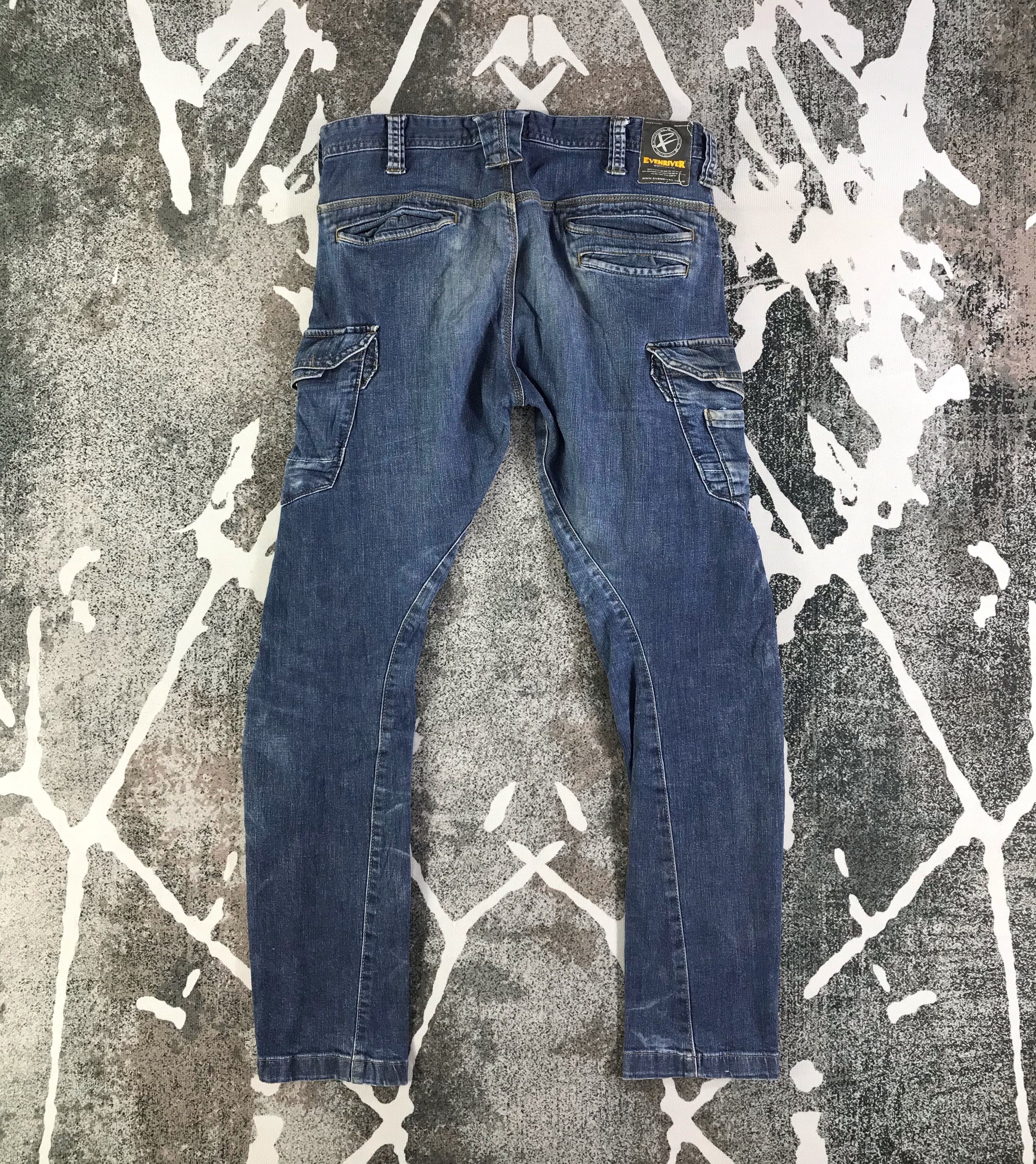 Japanese Brand Even River Multi Pocket Cargo Jeans KJ2085 Size US 34 / EU 50 - 2 Thumbnail