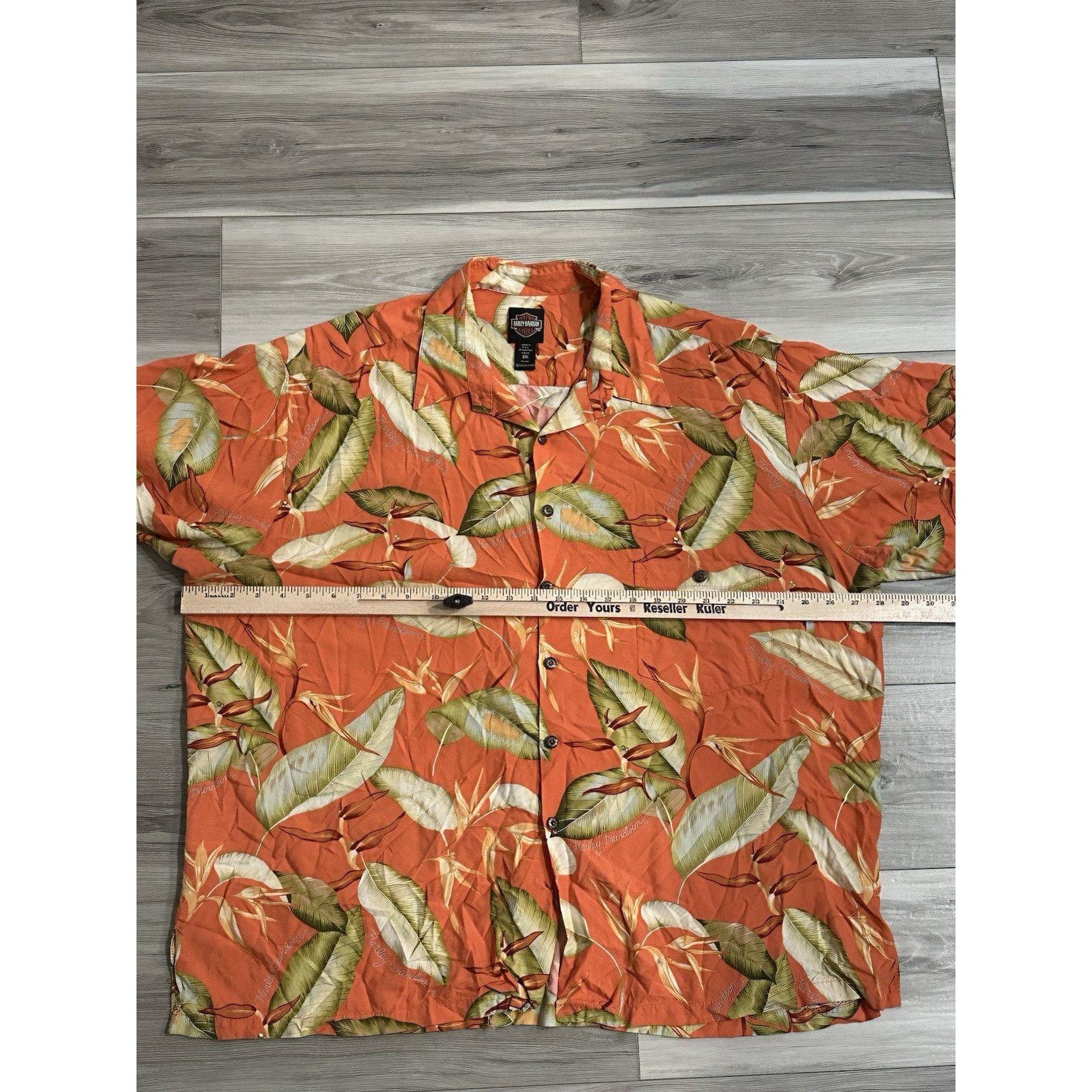 Harley Davidson Harley Davidson Vintage Hawaiian Mens 3XL Silk Shirt Tori Size US XXL / EU 58 / 5 - 8 Thumbnail
