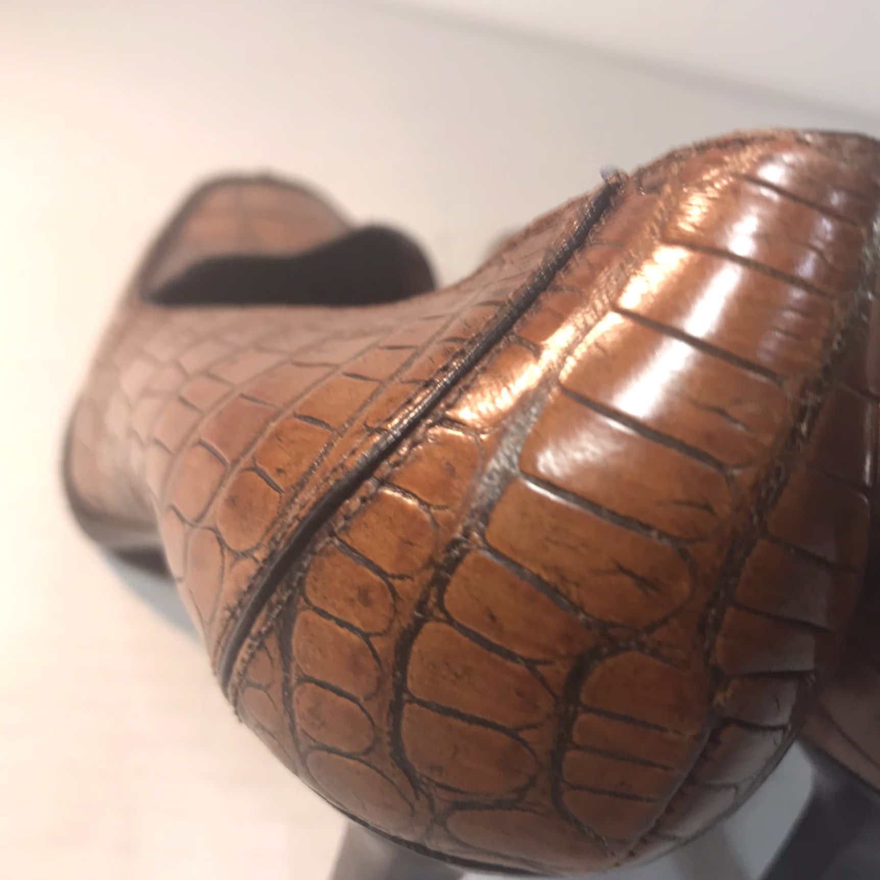 Cole Haan Cole Haan City Brown Leather Pumps Womens Size 7B Square Toe 3in Heels Italy Size US 7 / IT 37 - 7 Thumbnail
