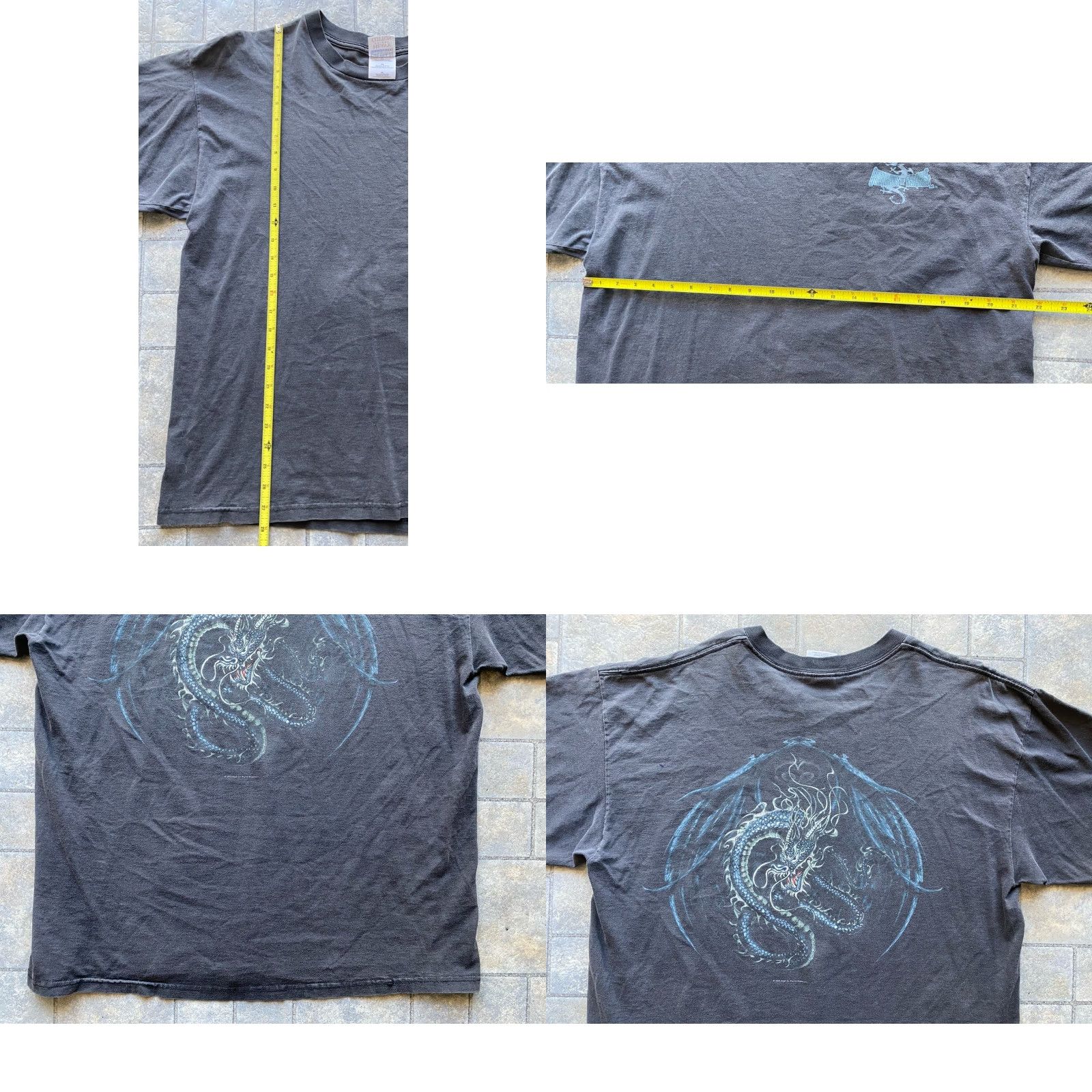 Gildan VINTAGE Guardians Of Paradise Dragon T Shirt Men’s XL Gildan Short Sleeve Black 90s 1990-1999 Mens shirt XL Size US XL / EU 56 / 4 - 9 Thumbnail