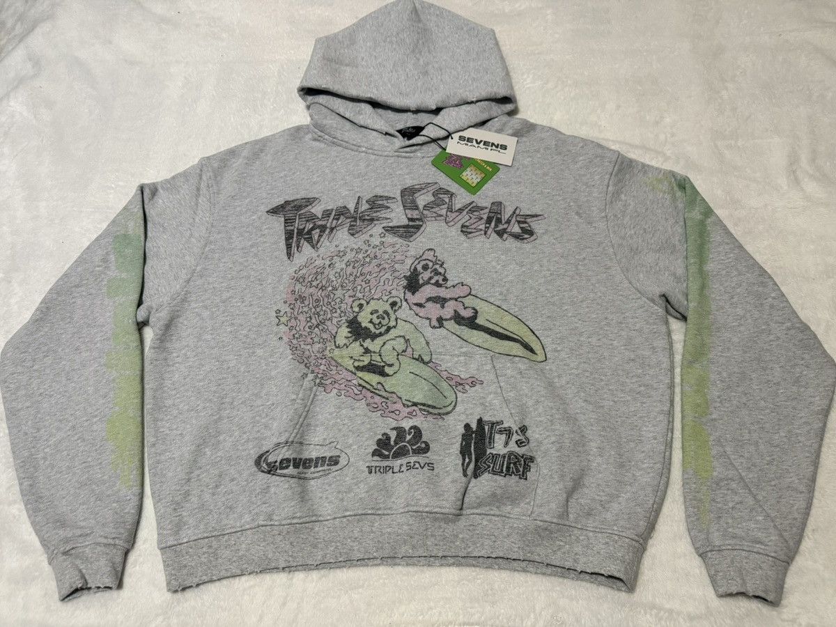 TRIPLE SEVENS Triple Sevens 777 Surf Hoodie Grey Size Medium Size US M / EU 48-50 / 2 - 1 Thumbnail