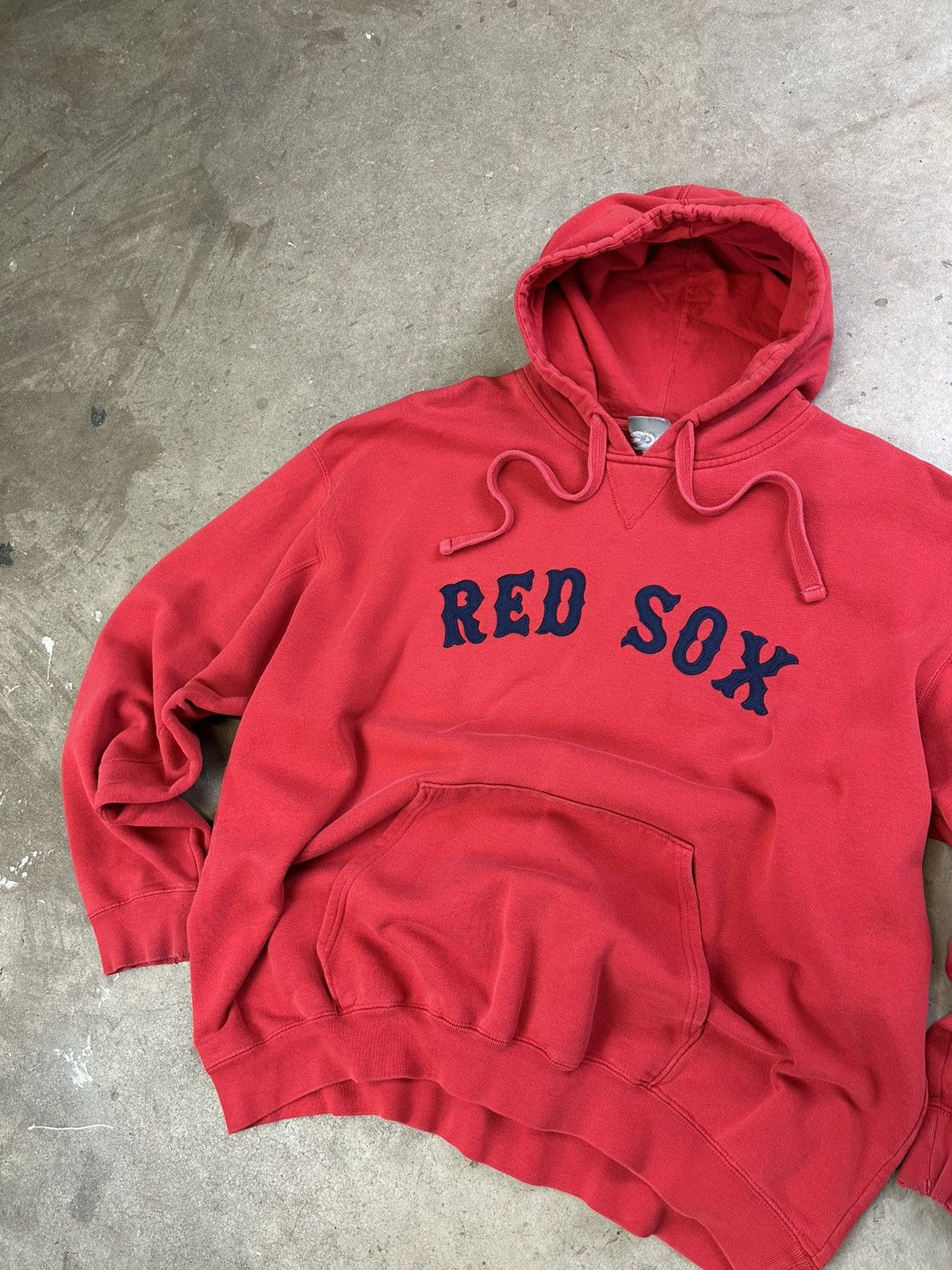 MLB Vintage Boxy Hoodie Boston Red Sox Baseball Sports Spellout Size US XXL / EU 58 / 5 - 2 Thumbnail