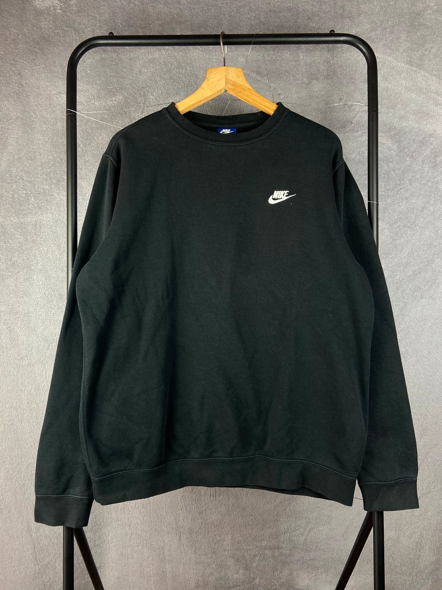 Nike Nike hoodie black vintage retro streetwear casual spellout Size US L / EU 52-54 / 3 - 1 Thumbnail