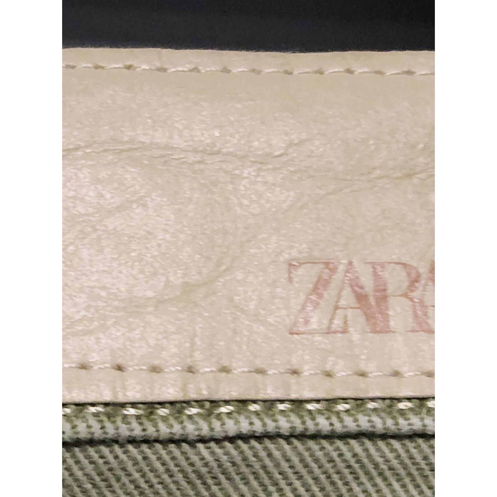 Zara Zara Mini Skirt Kids 13-14 NWOT Olive/Green Denim Size 36" / US 14 / IT 50 - 3 Thumbnail
