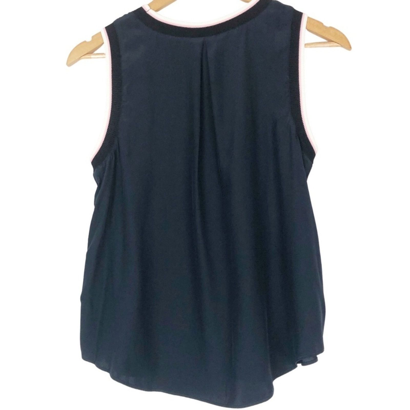 Cinq a Sept New with tags Cinq A Sept Women’s Nicola Striped-Trim Tank Size XS / US 0-2 / IT 36-38 - 11 Thumbnail