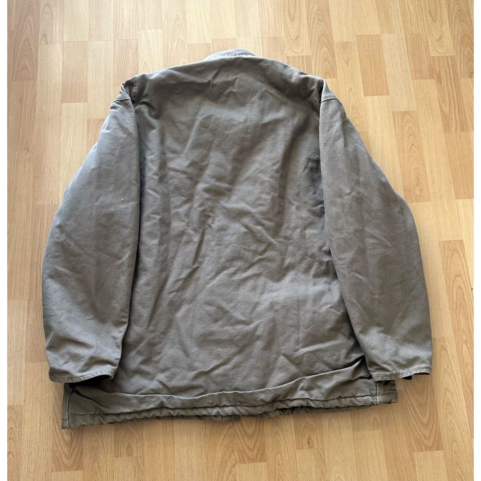 Carhartt VINTAGE Carhartt Union Made Coat CQ5521 Chore Wool Lined USA Men's XXL Beige Long Jacket Button Zip Pockets 90s Outdoor Workwear Size US XXL / EU 58 / 5 - 8 Thumbnail