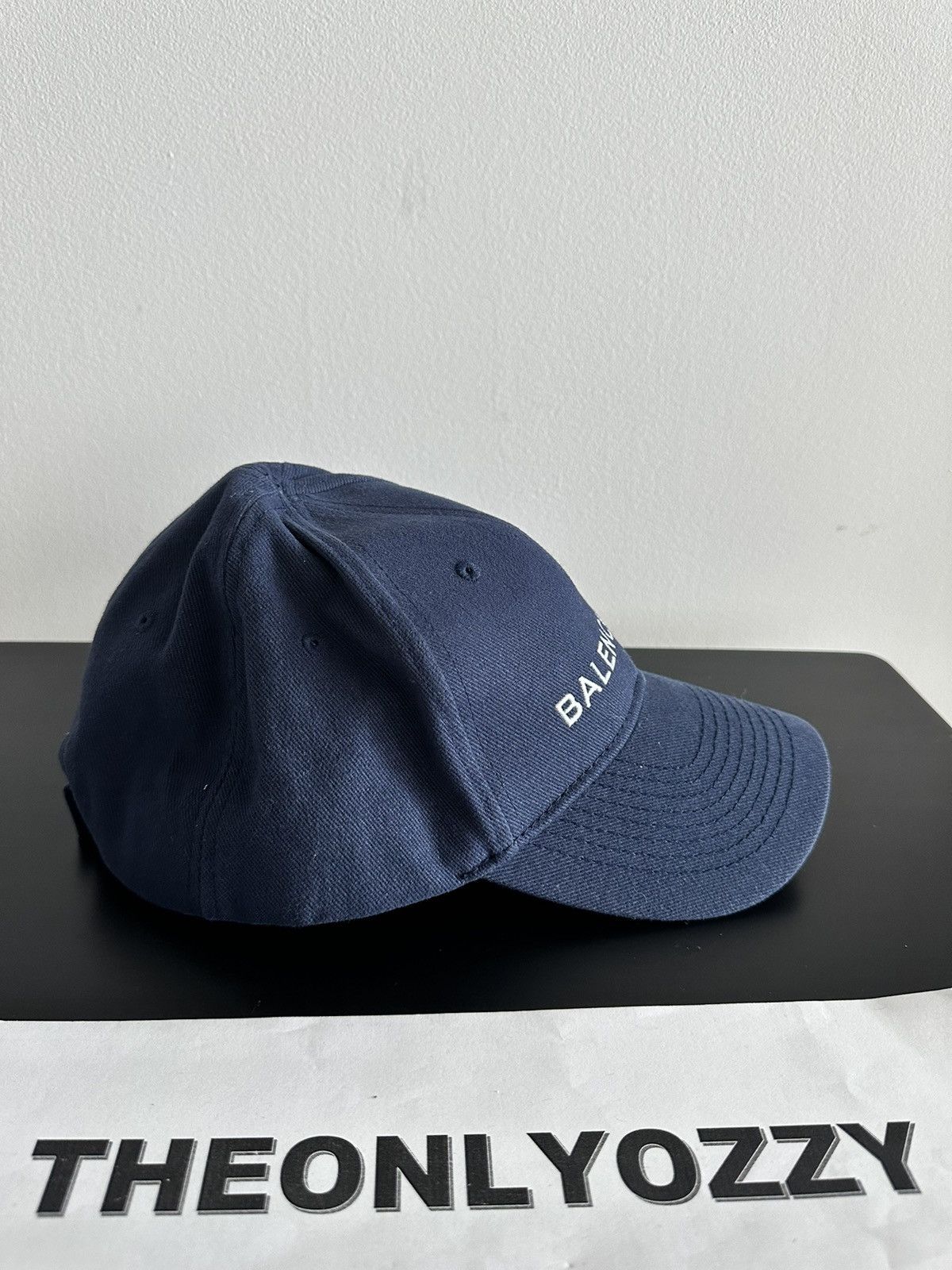 Balenciaga Balenciaga Logo Dad Cap Hat navy blue Size ONE SIZE - 4 Thumbnail