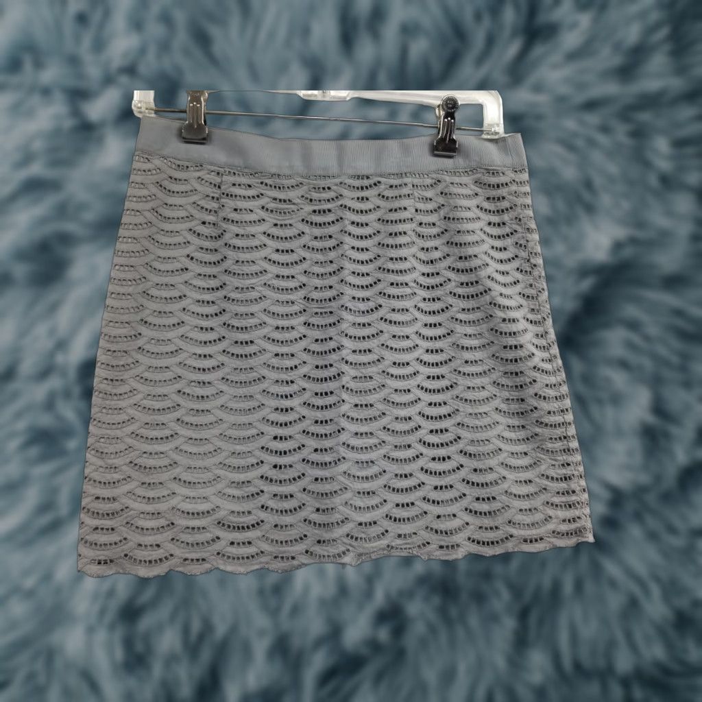 J.Crew J.CREW Mini Skirt Gray Cotton Lined Size 0 Women Short Skirt Winter Spring Summer Fall Vintage? No Size 25" / US 0 / IT 36 - 1 Thumbnail