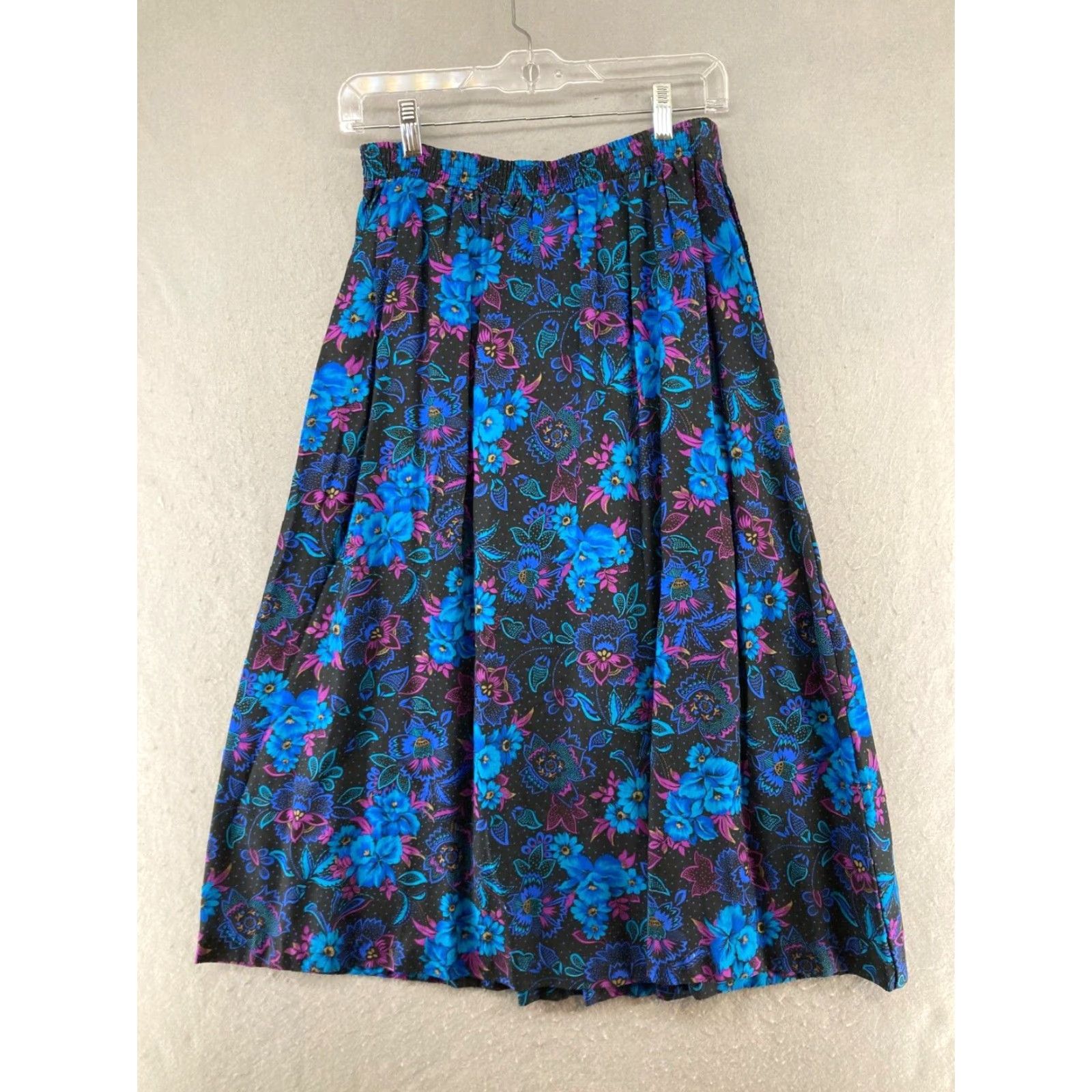 Vintage VINTAGE Designers Sport Skirt Maxi Black Floral 10 Boho Pleated Women's Long Summer Spring Fall 90s Grunge Bohemian Size 32" / US 10 / IT 46 - 5 Thumbnail