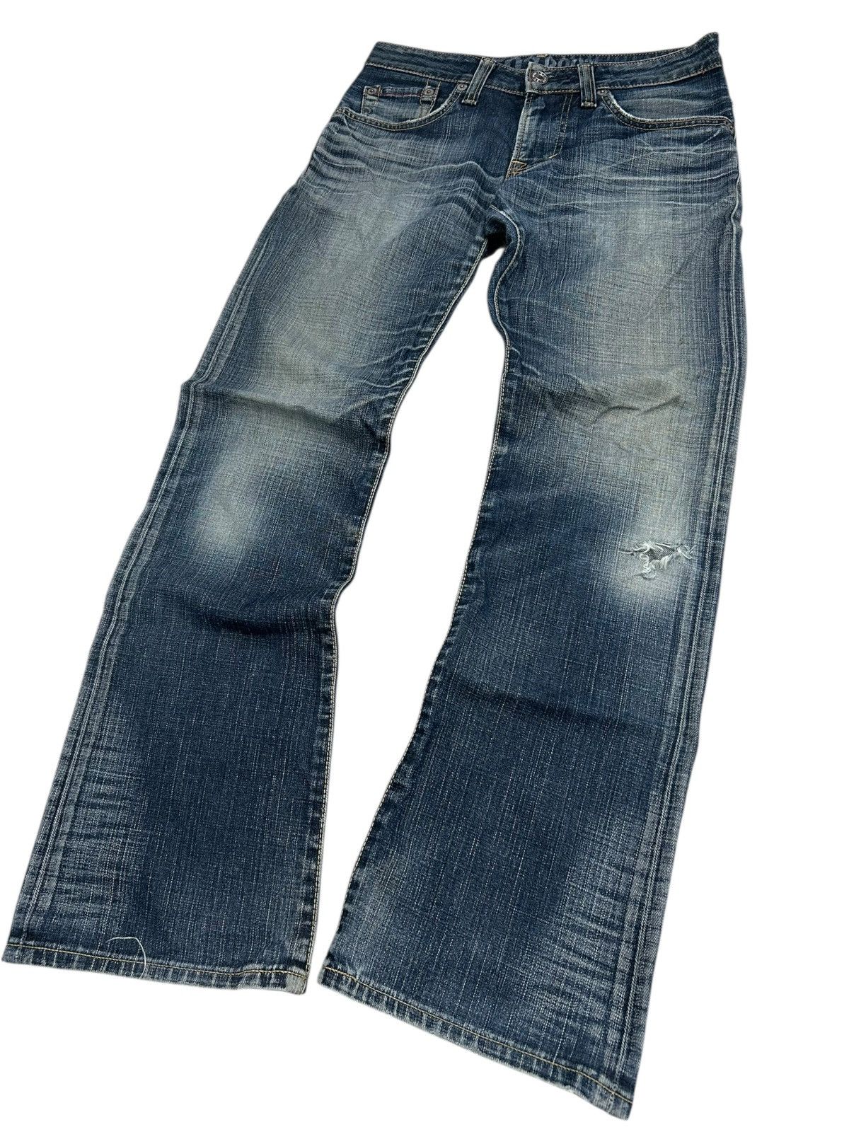 20471120 × Edwin × Japanese Brand Edwin 503 Bootcut Blue Trip Edgeline Washed Denim Size US 30 / EU 46 - 3 Thumbnail