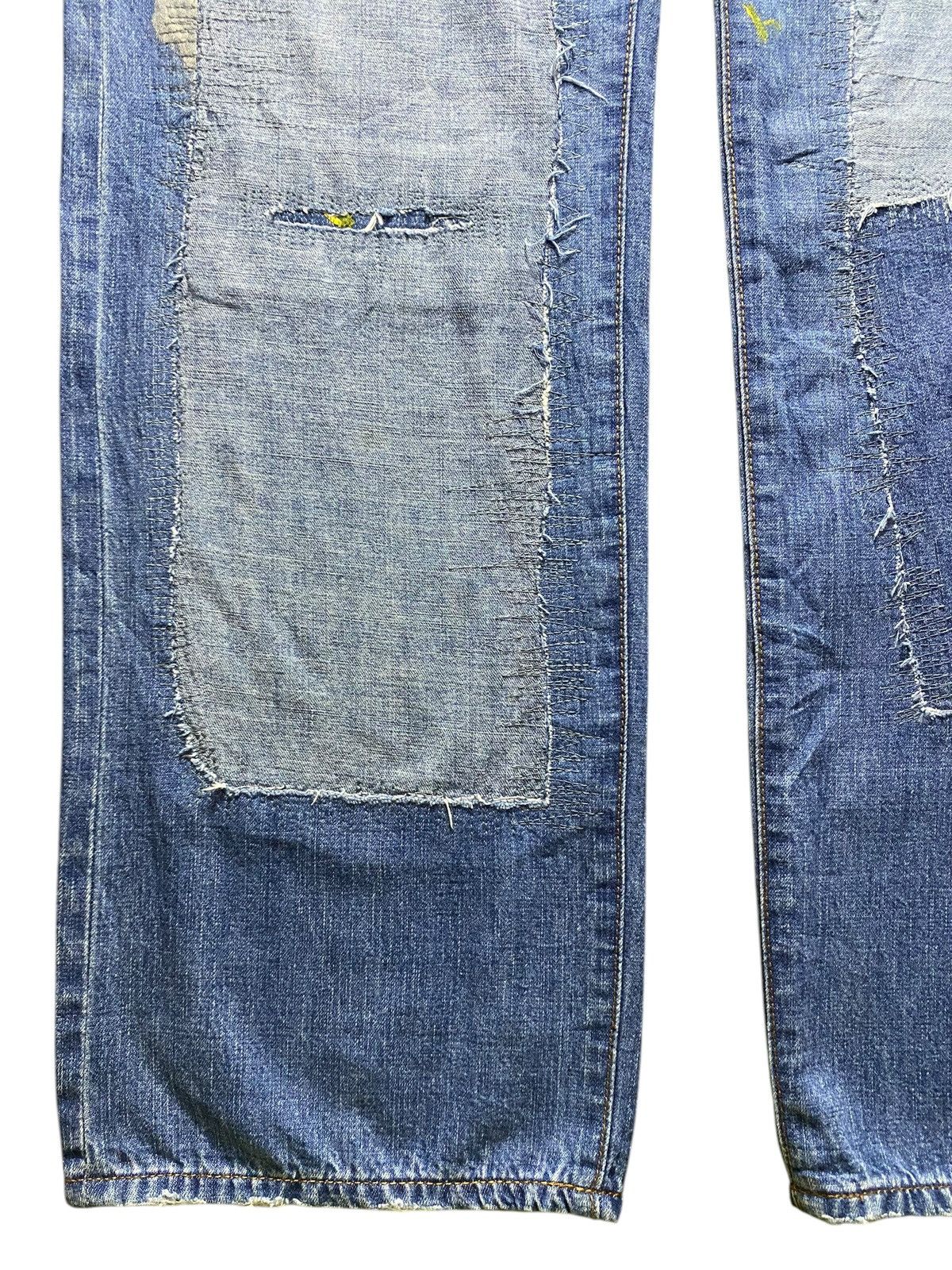 Japanese Brand Vintange Tendor Shashiko Boro Patched Distressed Loose Jeans Size US 36 / EU 52 - 9 Thumbnail