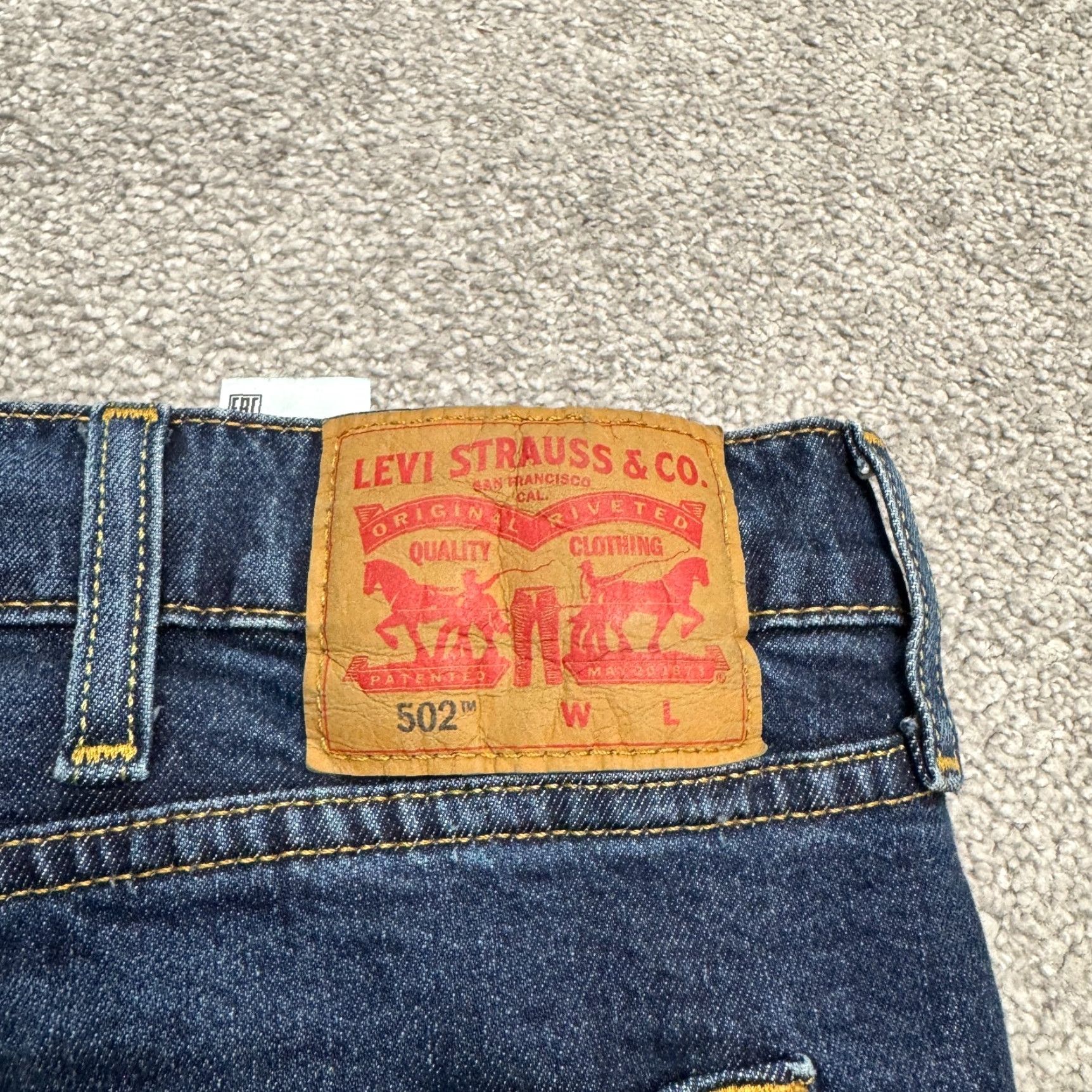Levi's Levi's 502 Jeans Mens Regular Taper Denim Blue Dark Wash Cotton 5-Pocket Logo USA Size US 32 / EU 48 - 5 Thumbnail