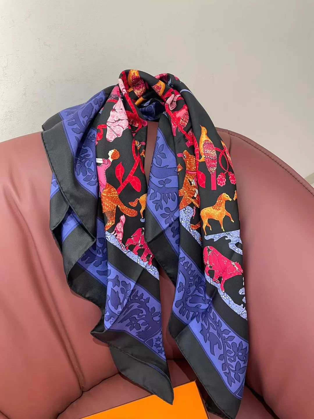 Hermes Hermès Once Upon a Time in America 90x90 Scarf Unused Size ONE SIZE - 4 Thumbnail