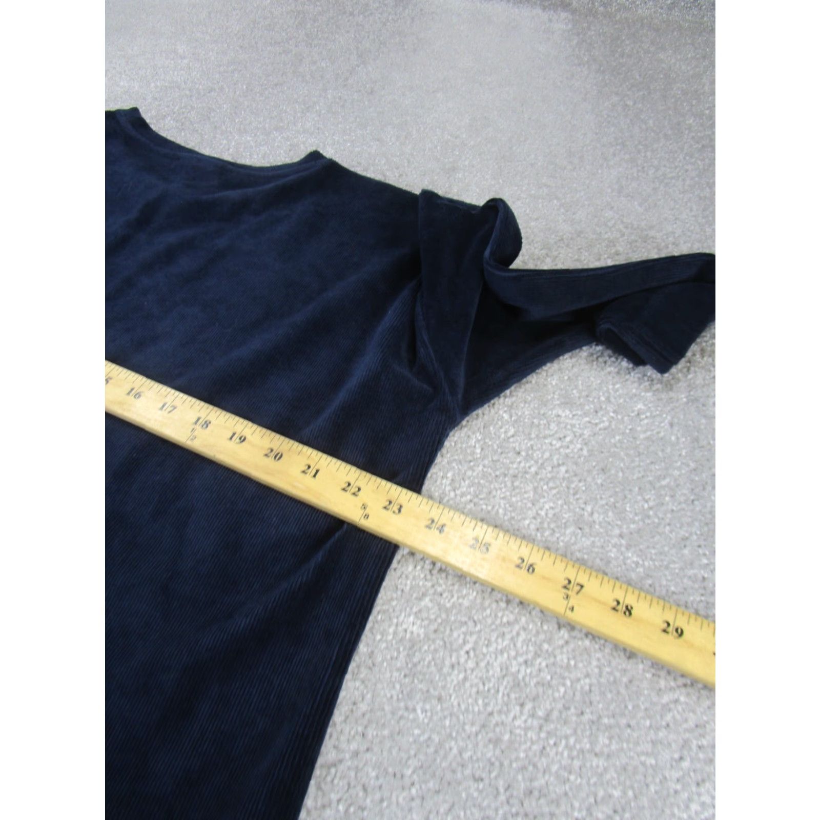 Vintage VINTAGE Pure Jill Sweater Womens Medium Pullover V-Neck Long Sleeve Cotton Blend Navy Blue Size M / US 6-8 / IT 42-44 - 5 Thumbnail