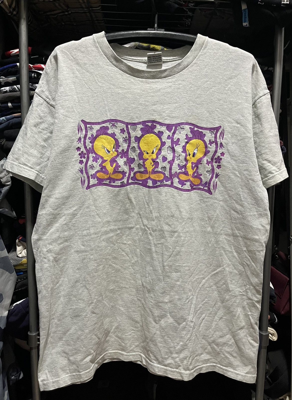 Warner Bros Tweety Looney Tunes Cartoon Tee 1997s Size US L / EU 52-54 / 3 - 1 Thumbnail