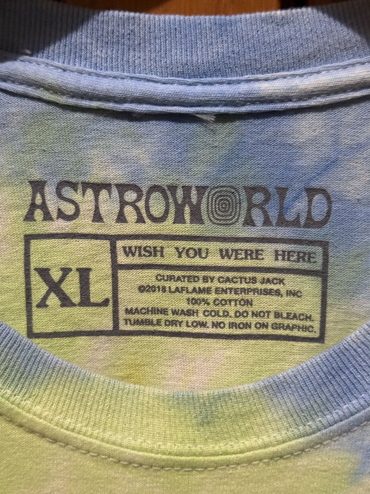 Travis Scott Travis Scott Astroworld “Wish You Were Here” Tie Dye Tee Size US XL / EU 56 / 4 - 5 Thumbnail