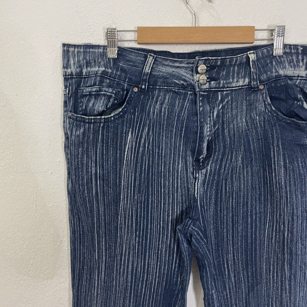 Japanese Brand Vintage U-51 Denim Jeans Size US 37 - 3 Thumbnail