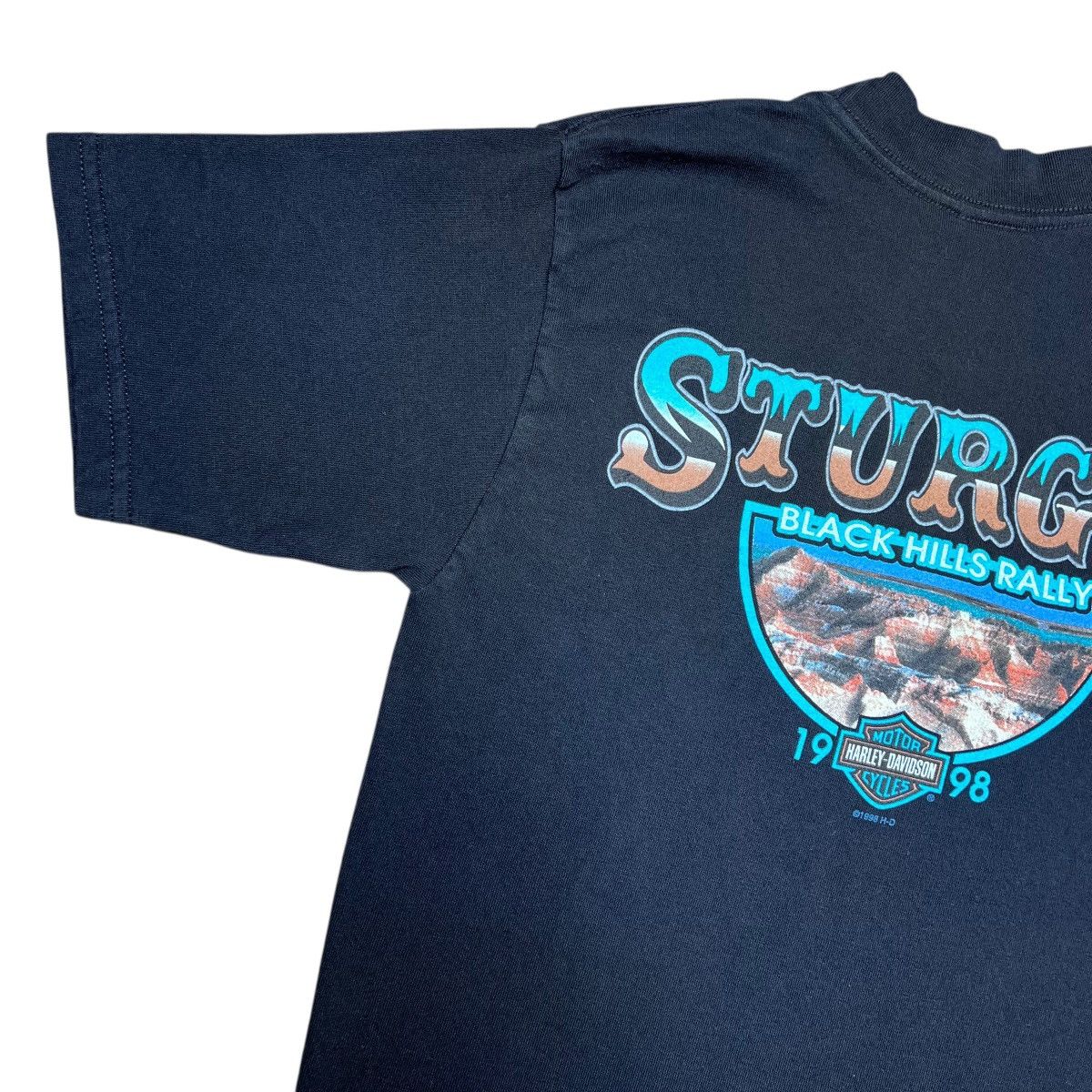 Harley Davidson Vtg 1998 Harley Davidson Sturgis Black Hills Rally Eagle Tee Size US S / EU 44-46 / 1 - 12 Thumbnail