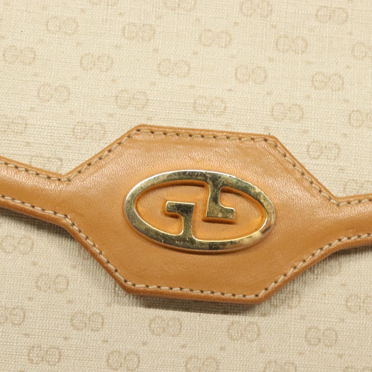 Gucci GUCCI Micro GG Supreme Chain Shoulder Bag Pvc White Gold Size ONE SIZE - 14 Thumbnail