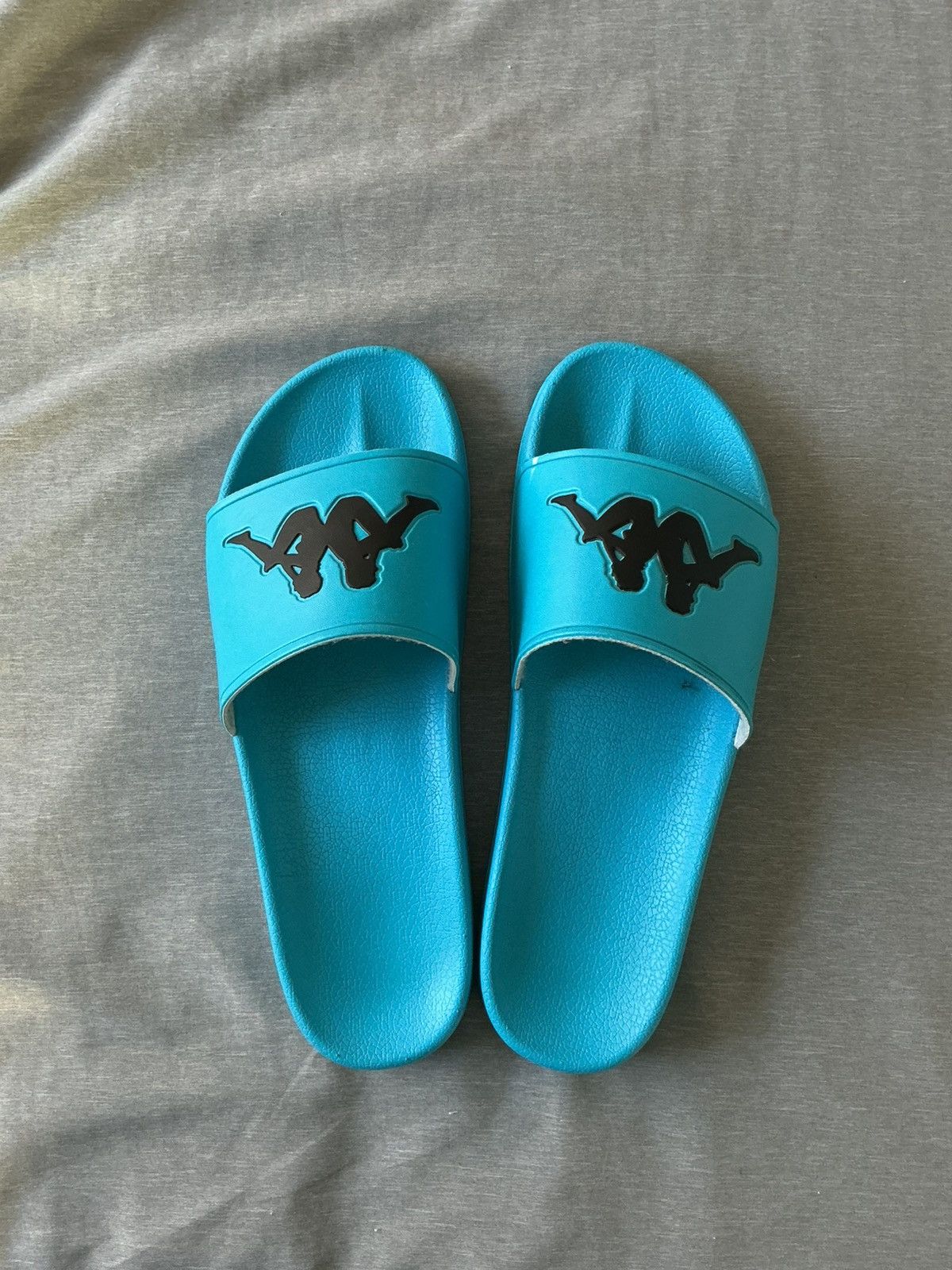 Kappa Kappa All Blue with Logo Slides Size Adult Mens 45 (11-11.5) Size US 11 / EU 44 - 2 Thumbnail