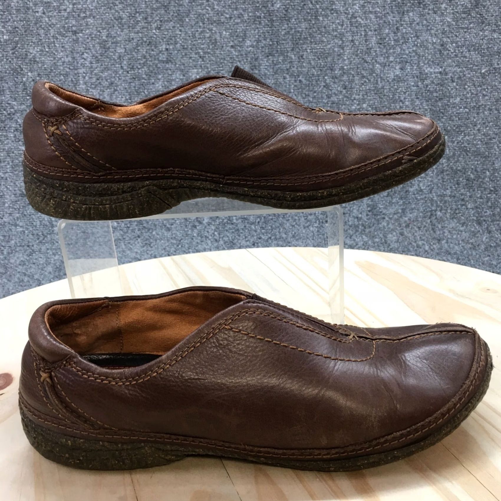 Clarks Clarks Loafer Womens 8.5M Brown Active Air Round Toe Slip On Casual Leather Size US 9 / IT 39 - 2 Thumbnail