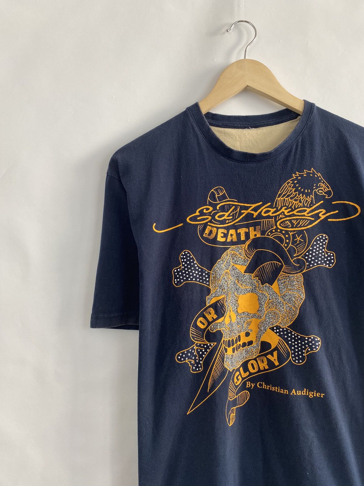 Christian Audigier 🇺🇸💀 Vintage 90s ED Hardy Death or Glory Christian Audigi Size US M / EU 48-50 / 2 - 1 Thumbnail