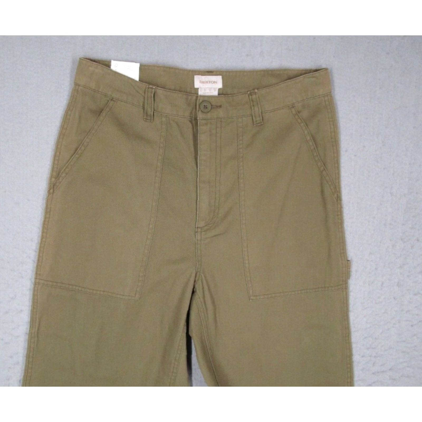 Brixton Brixton Pants Women Green Alameda High Waisted Straight Work Military 31x30 Size 24" / US 00 / IT 34 - 2 Thumbnail
