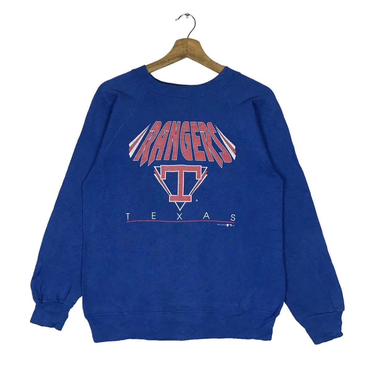 Vintage Hanes X MLB Rangers T Spell Out Pullover Jumper