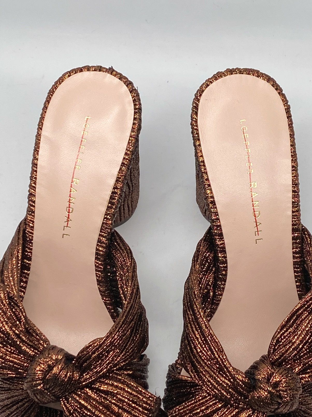 Loeffler Randall Loeffler Randall Metallic Lamé Block-Heel Mules size 7 Size US 7 / IT 37 - 5 Thumbnail