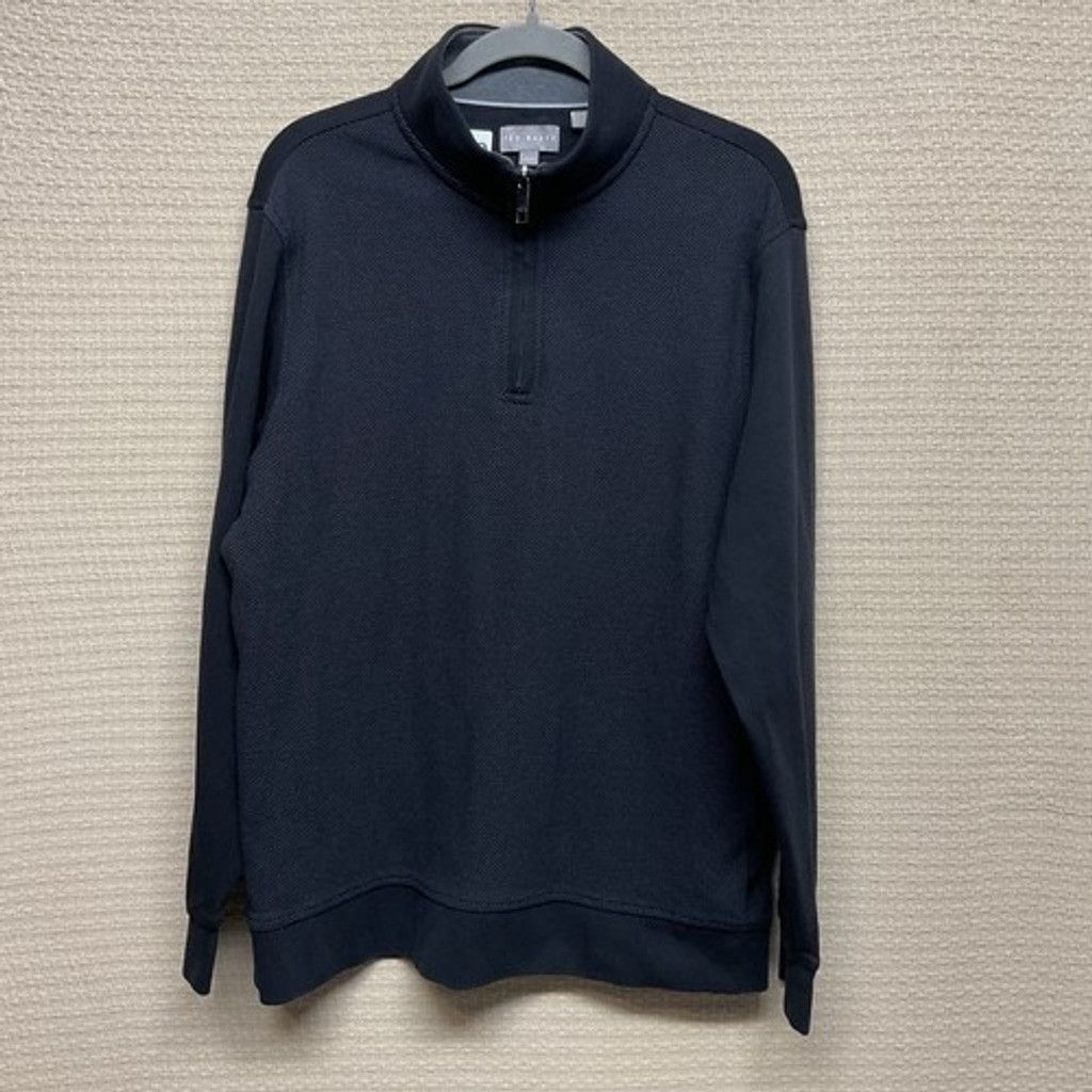 Ted Baker Ted Baker 1/4 Zip MockNeck Sweater Men Size Large Preppy Size US L / EU 52-54 / 3 - 1 Thumbnail