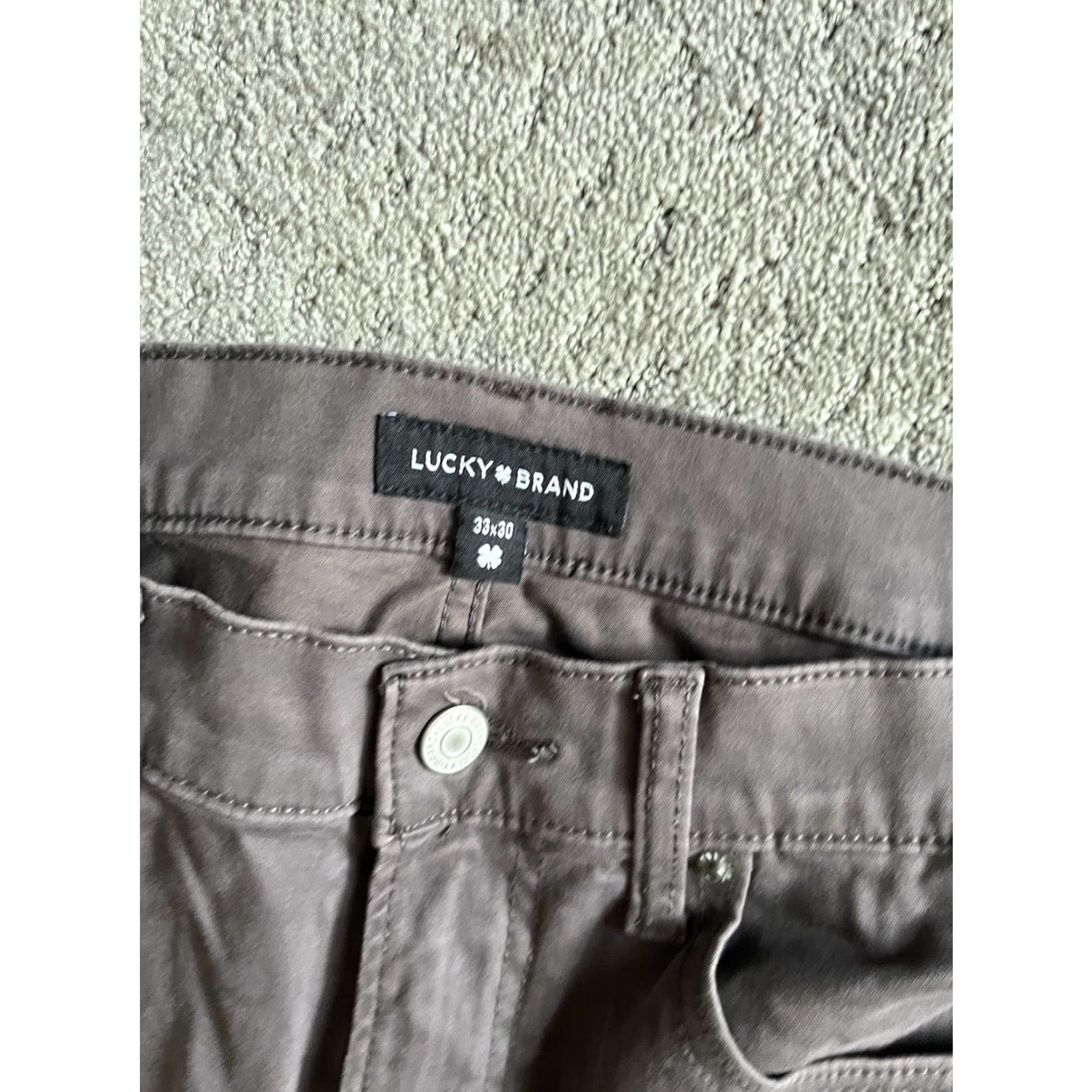 Lucky Brand Lucky Brand Men's 121 Heritage Slim Straight Leg Pants Brown 33x30 Stretch Size US 33 - 5 Thumbnail