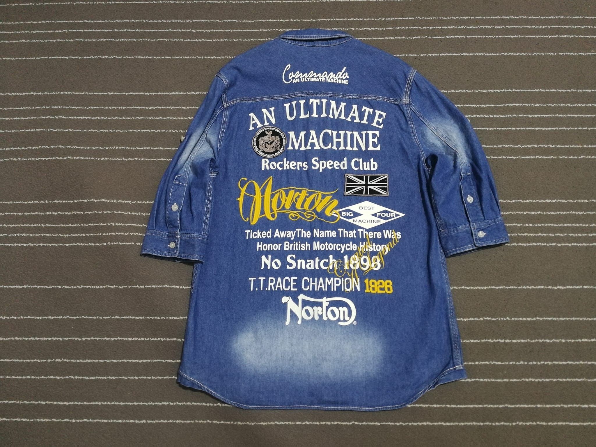 Norton Norton Motorcycle denim button up M Size US M / EU 48-50 / 2 - 2 Thumbnail