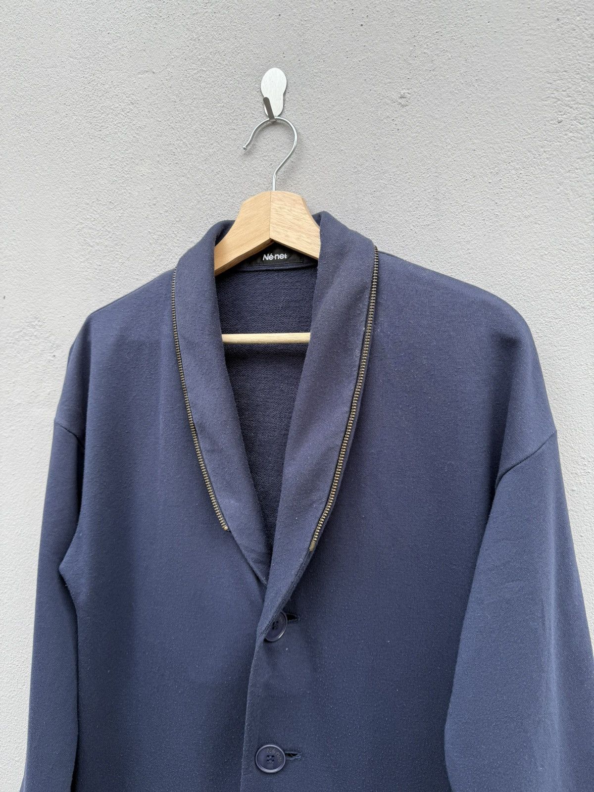 Issey Miyake × Ne-Net × Tsumori Chisato Né-net by ISSEY MIYAKE Zipped Shawl Collar Jacket Size US M / EU 48-50 / 2 - 2 Thumbnail