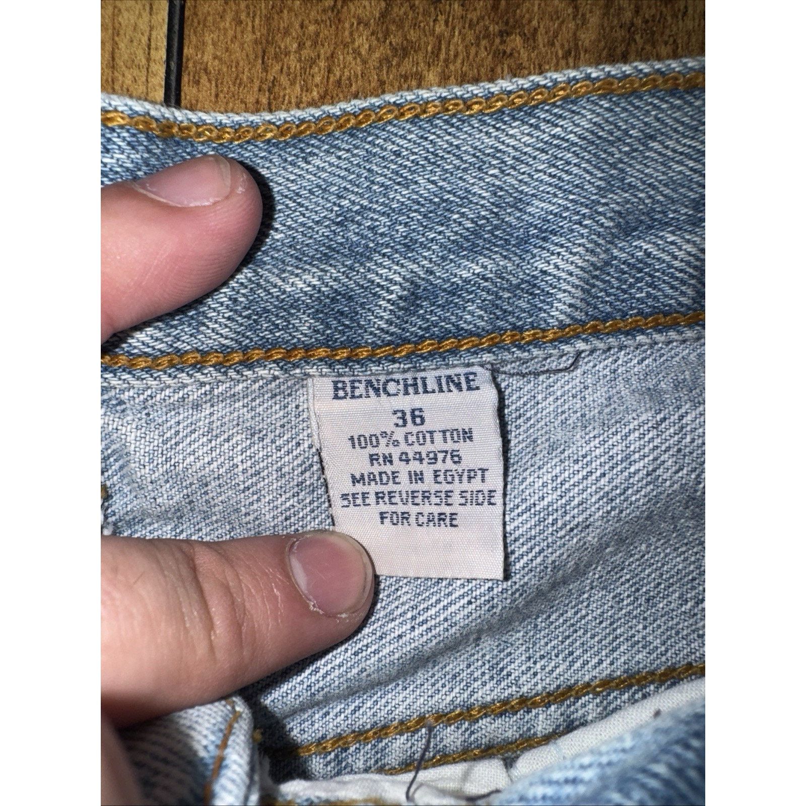 Vintage Bench Line Denim Jorts Blue 34x10 High Rise Relaxed Fit Size US 34 / EU 50 - 4 Thumbnail