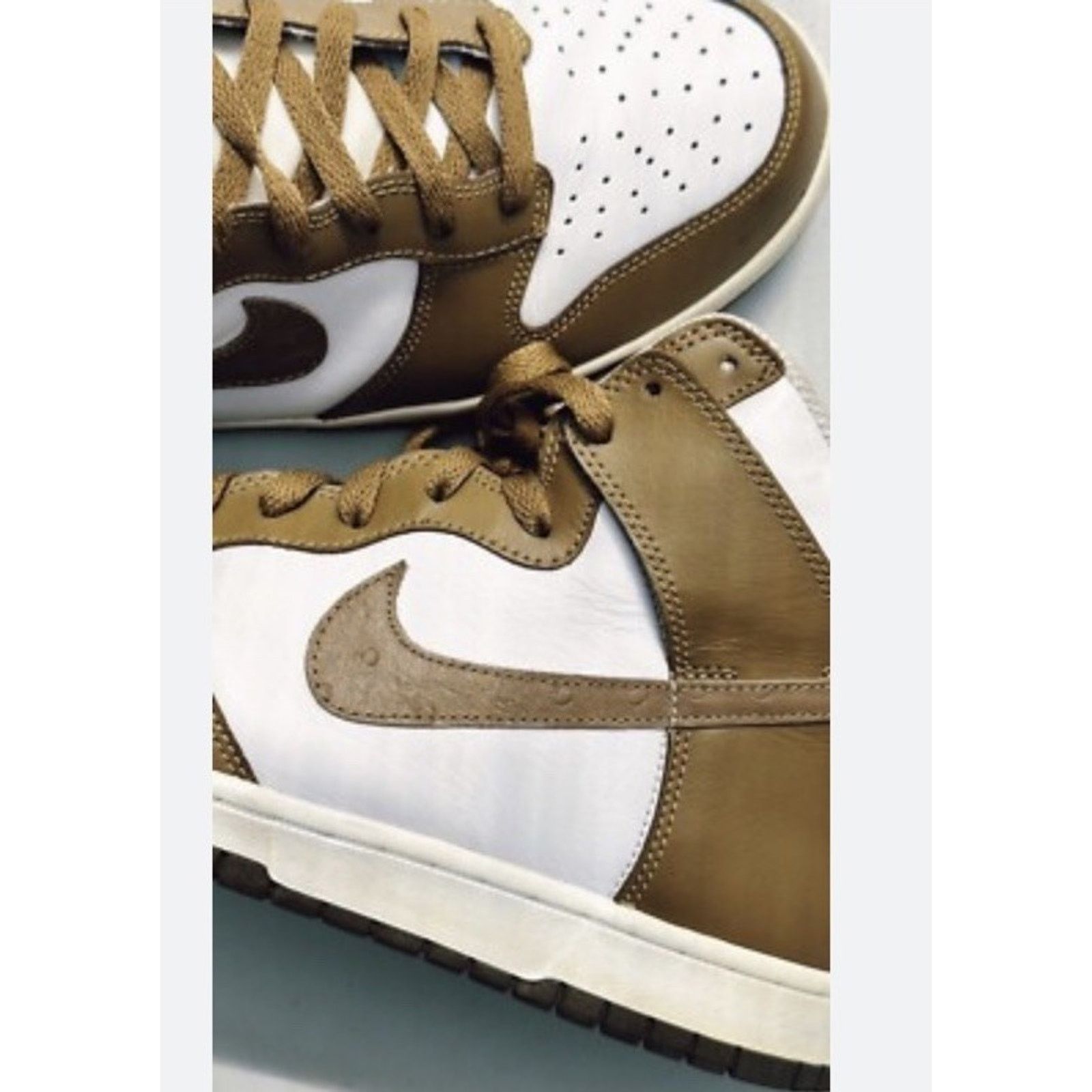 Nike Nike Dunk High Ostrich Swoosh Pack Brown Kelp 2011 US10 Rare Size US 10 / EU 43 - 9 Thumbnail