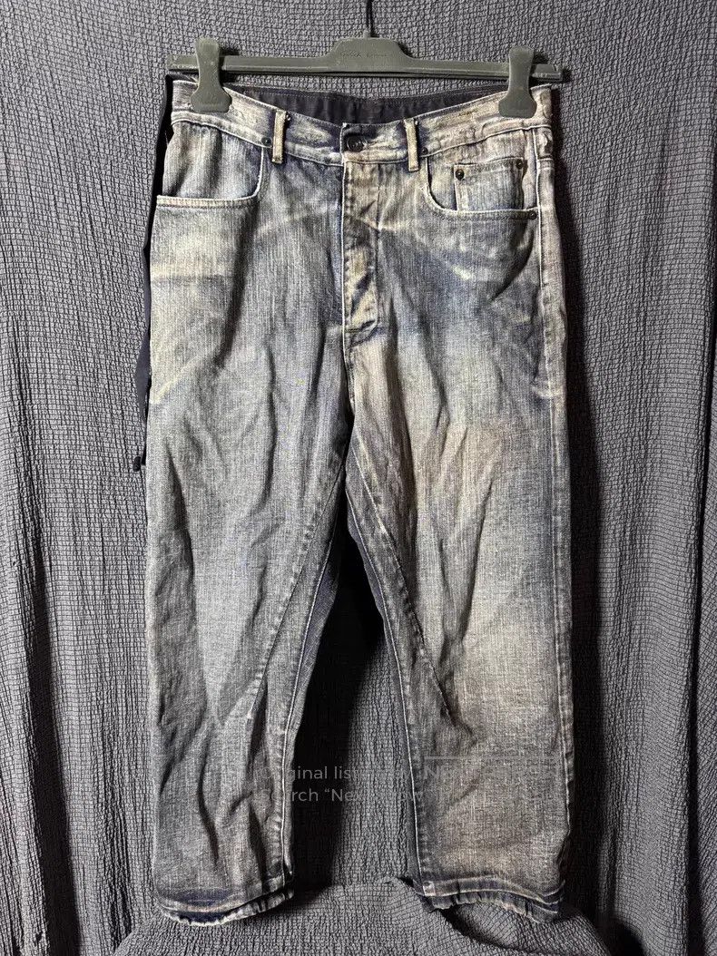 Rick Owens Rick Owens Washed Mud Dyed Faded Nine-inch Ribbon Denim Pa Size US 31 - 1 Thumbnail