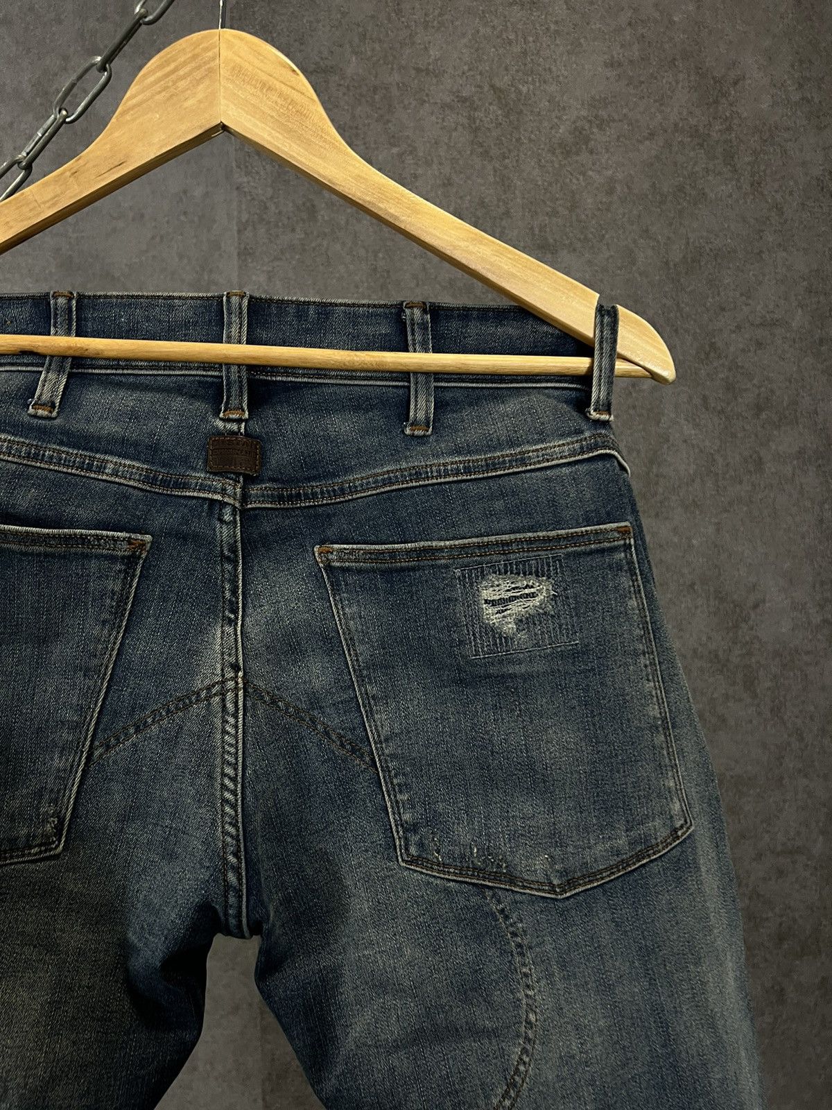 G-Star G Star Raw biker distressed denim jeans Size US 30 / EU 46 - 10 Thumbnail