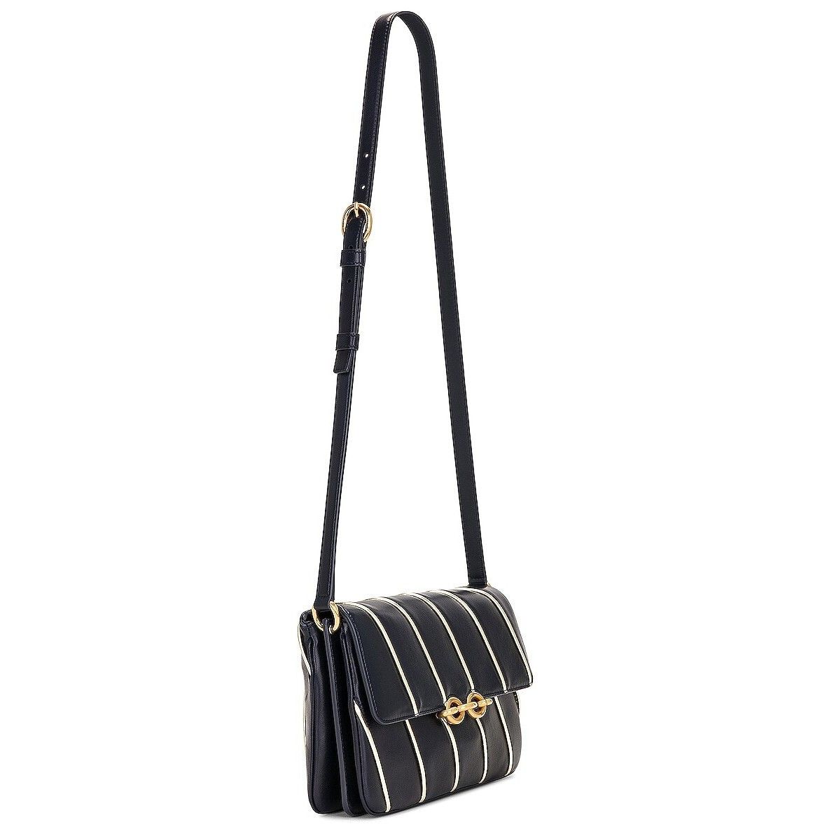 Saint Laurent Le Maillon $3200 Deep Marine Leather Shoulder