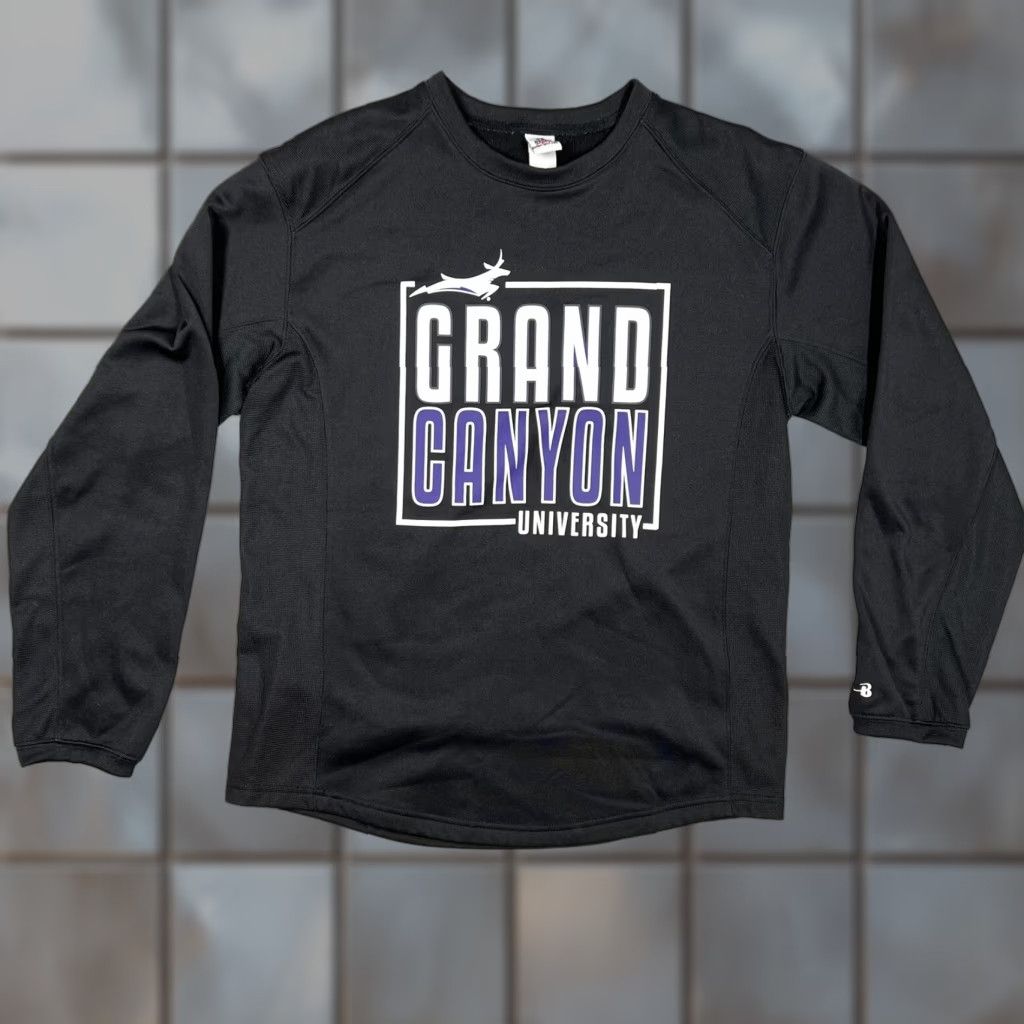 Vintage GCU Badger Men’s Crewneck Sweatshirt M Black Pullover Logo Solid Campus University Sweatshirt Regular Fit Size US M / EU 48-50 / 2 - 1 Thumbnail