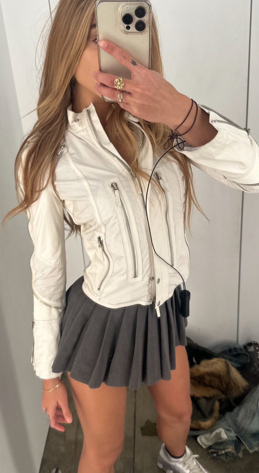 Gucci × Tom Ford × Vintage Gucci By Tom Ford 2003 Ivory leather Moto jacket galliano Size S / US 4 / IT 40 - 4 Thumbnail